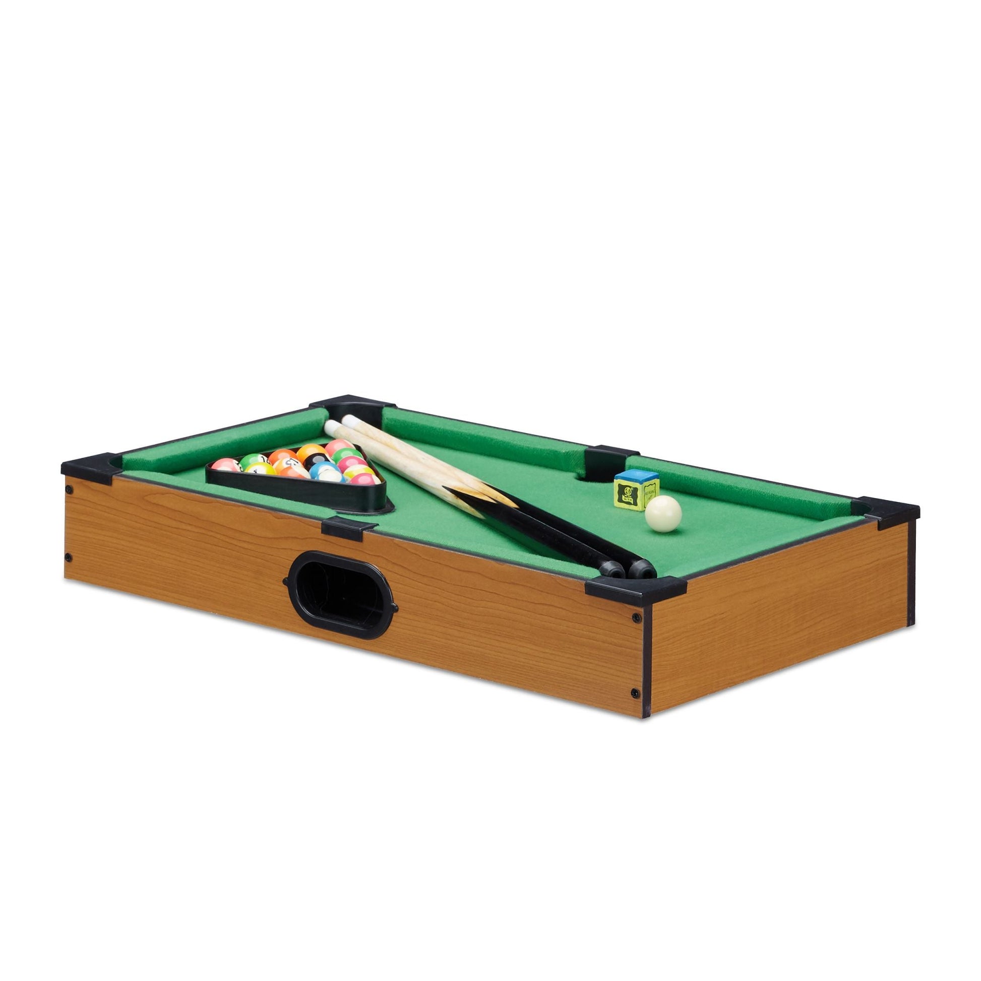 Tischbillard Dunkelgrün-Hellbraun-Schwarz von Relaxdays
