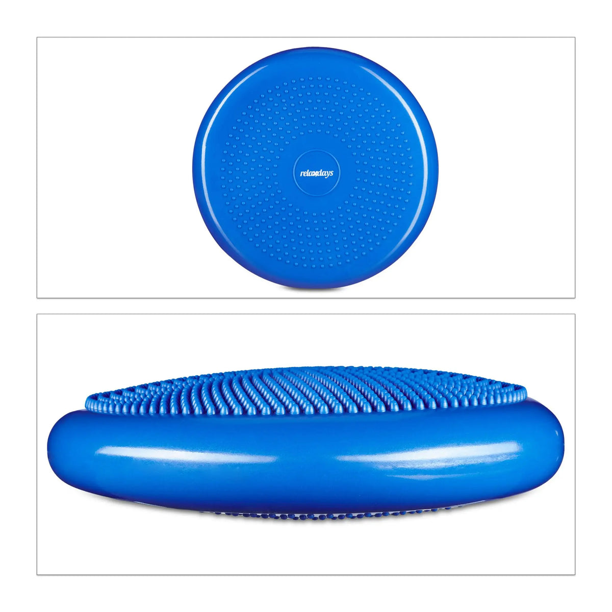 Balance Kissen 33cm mit Luftpumpe Blau von Relaxdays