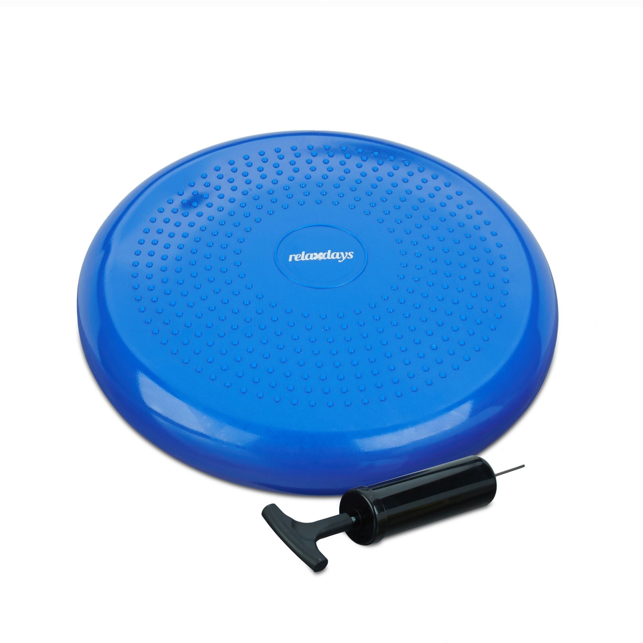 Balance Kissen 33cm mit Luftpumpe Blau von Relaxdays