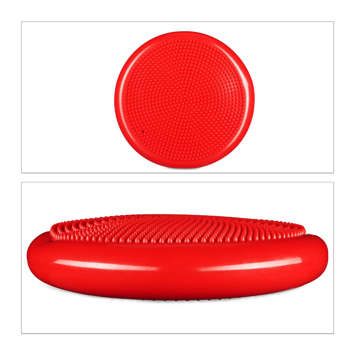 Balance Kissen 33cm mit Luftpumpe Rot von Relaxdays