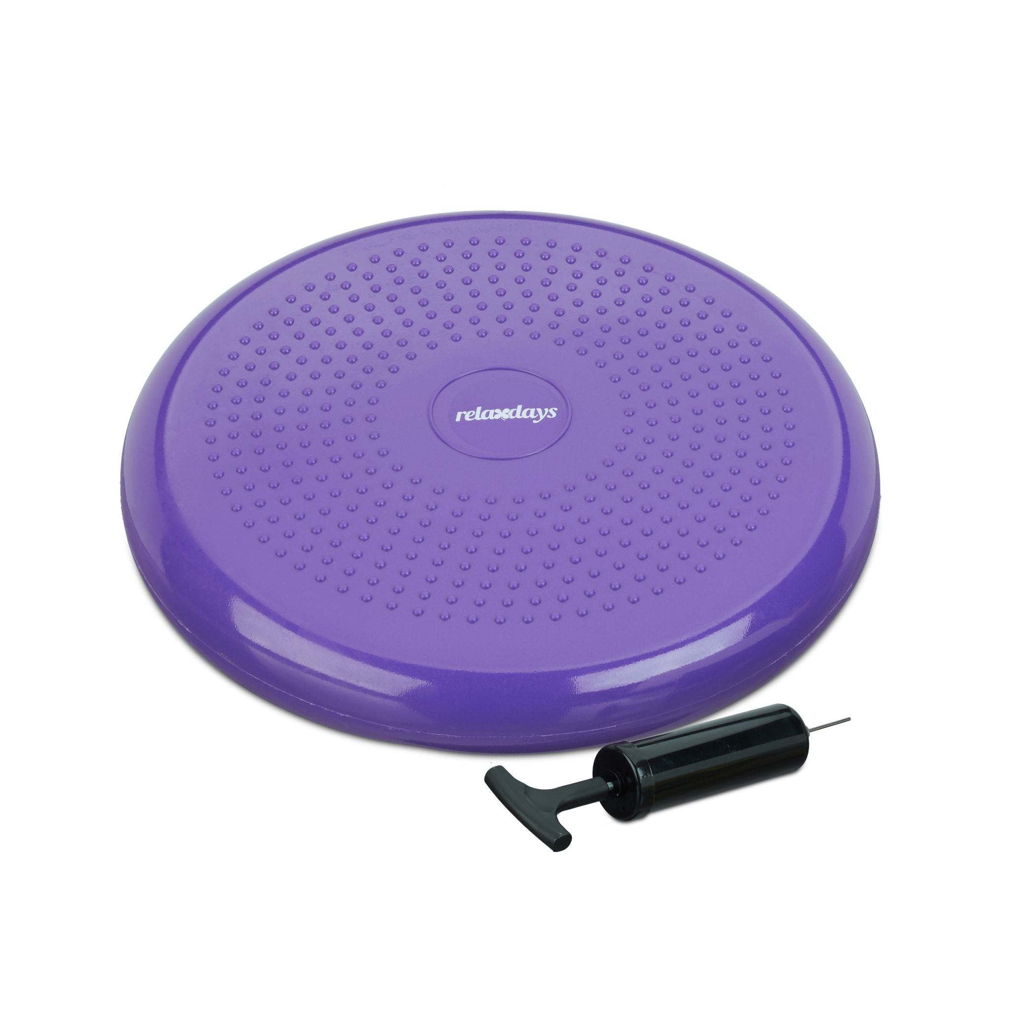 Balance Kissen 33cm mit Luftpumpe Lila von Relaxdays