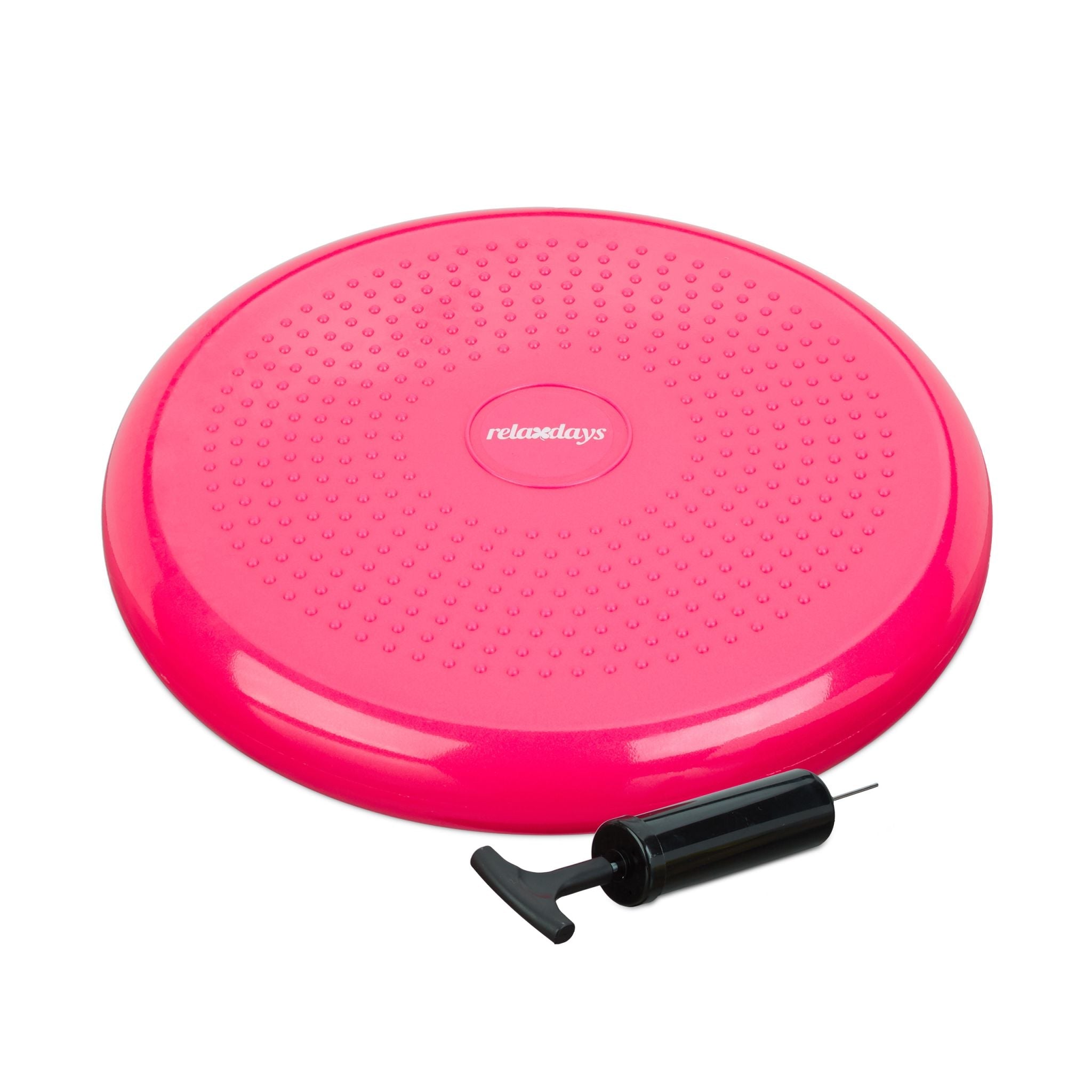 Balance Kissen 33cm mit Luftpumpe Pink von Relaxdays