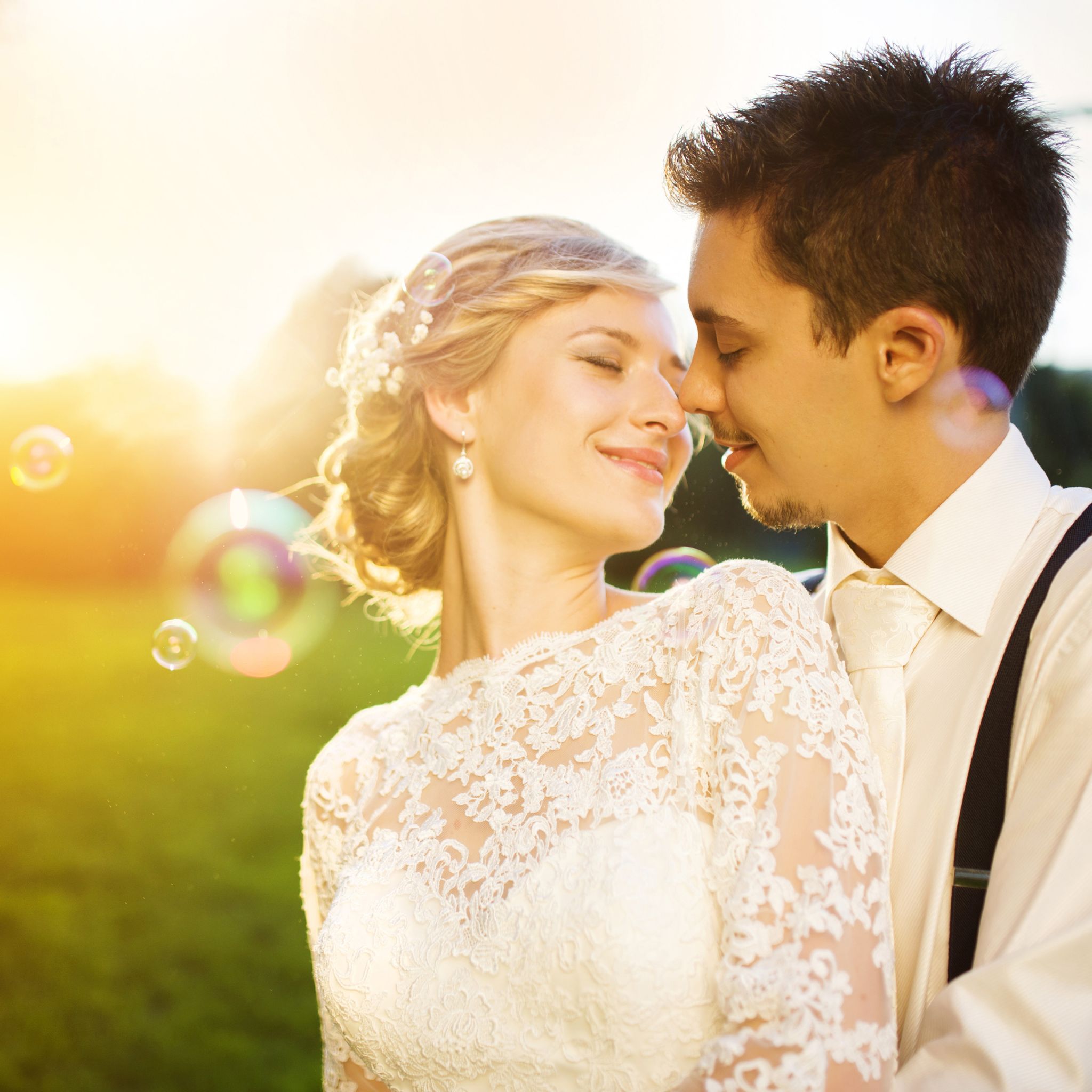 Seifenblasen Hochzeit 24 Stück Weiss-Transparent