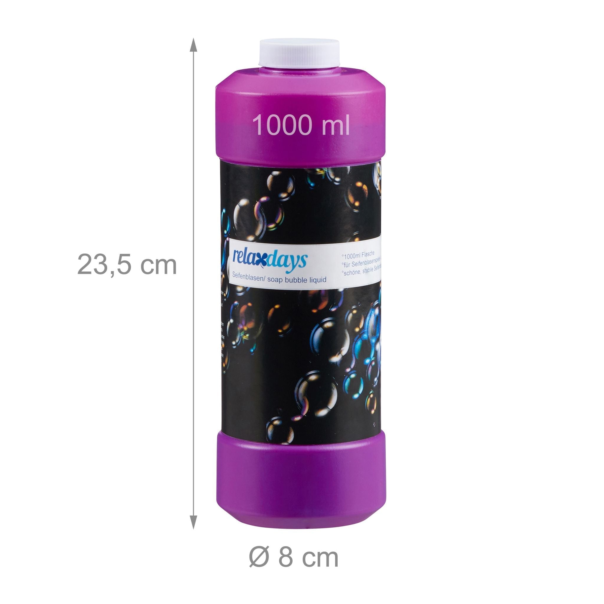Seifenblasenflüssigkeit 1L Blau-Gelb-Grün von Relaxdays
