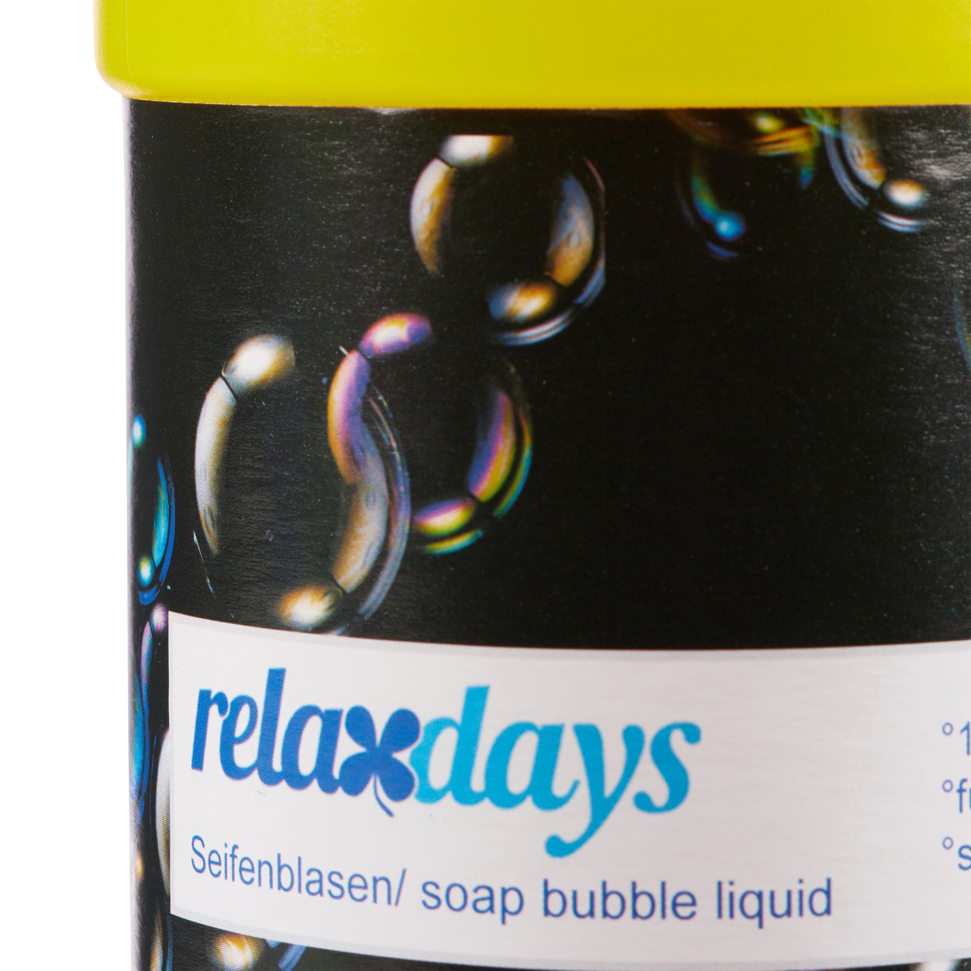 Seifenblasenflüssigkeit 1L Blau-Gelb-Grün von Relaxdays