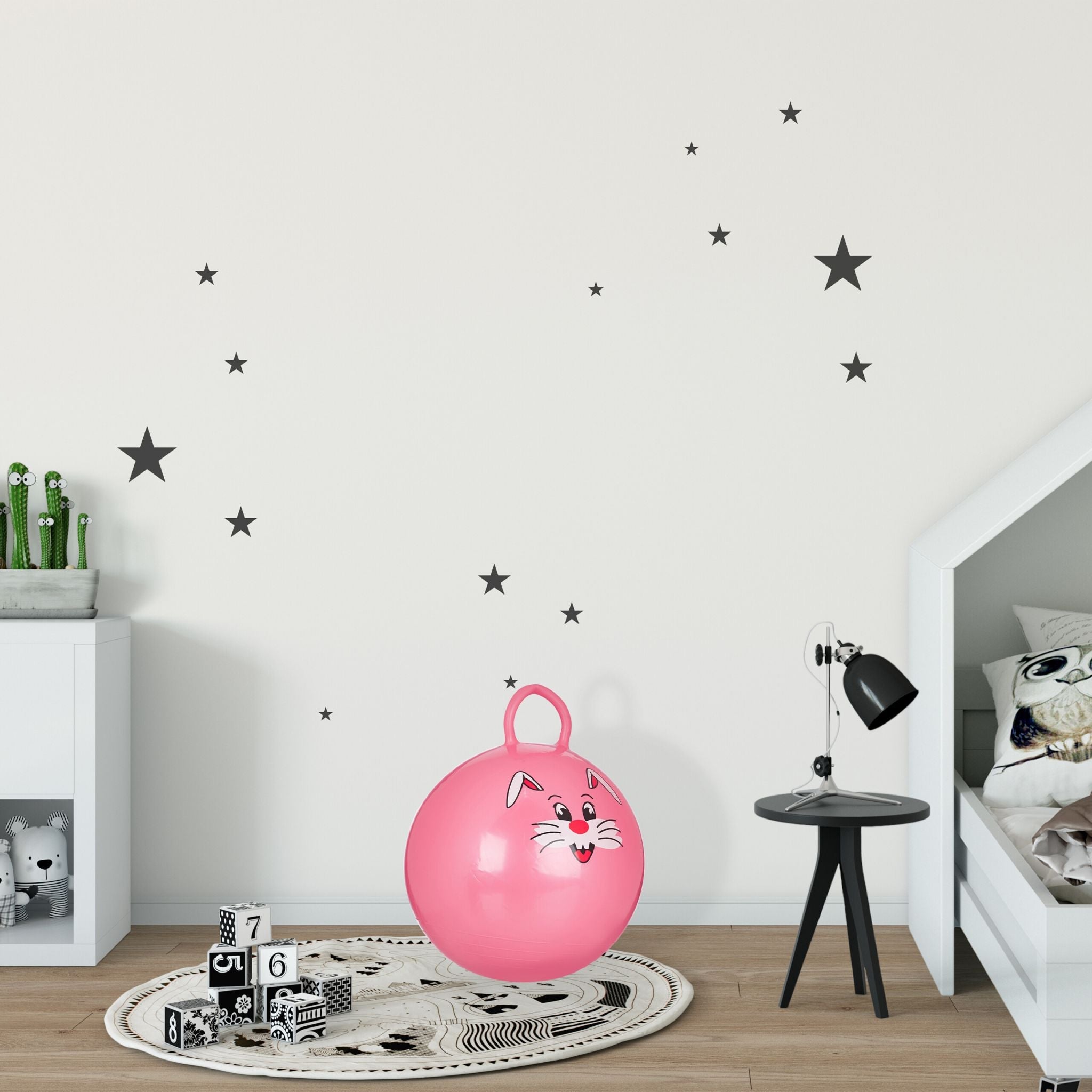 Hüpfball Kinder Rosa von Relaxdays