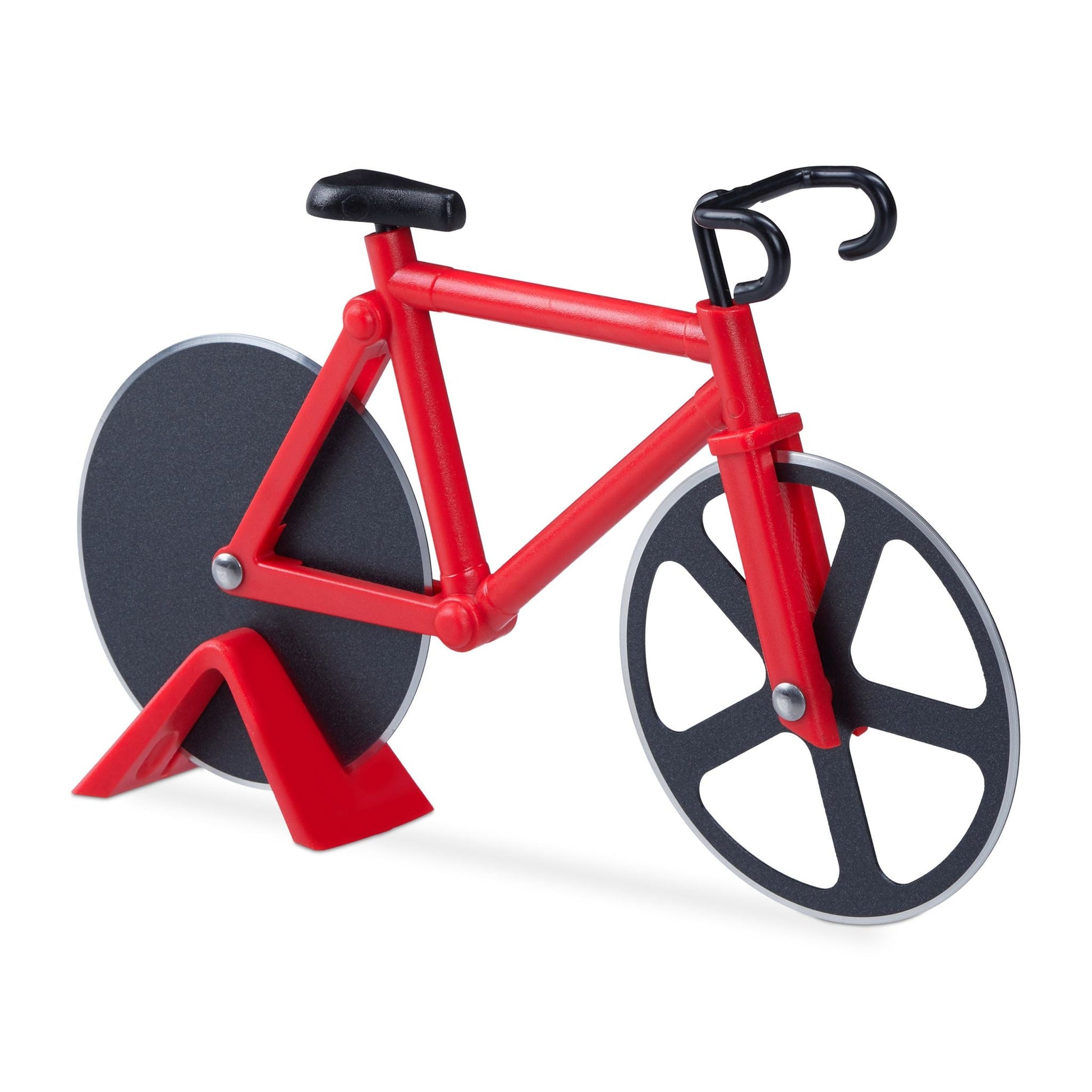 Fahrrad Pizzaschneider Rot-Schwarz von Relaxdays