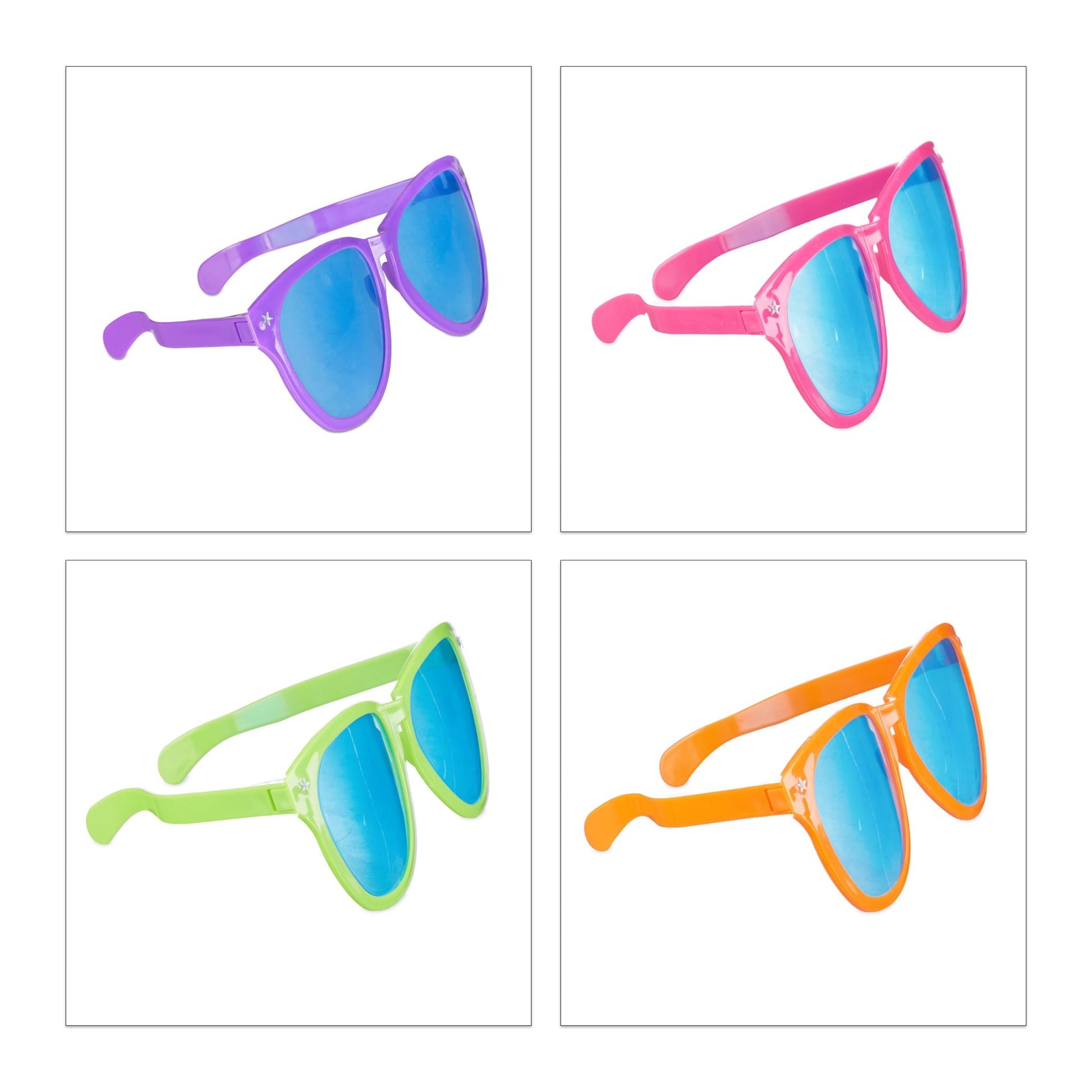 Riesenbrille Grün-Lila-Pink von Relaxdays