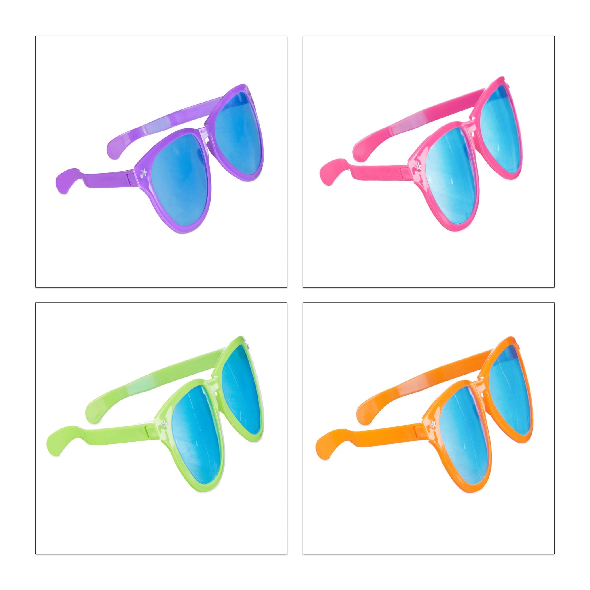 Riesenbrille Grün-Lila-Pink von Relaxdays