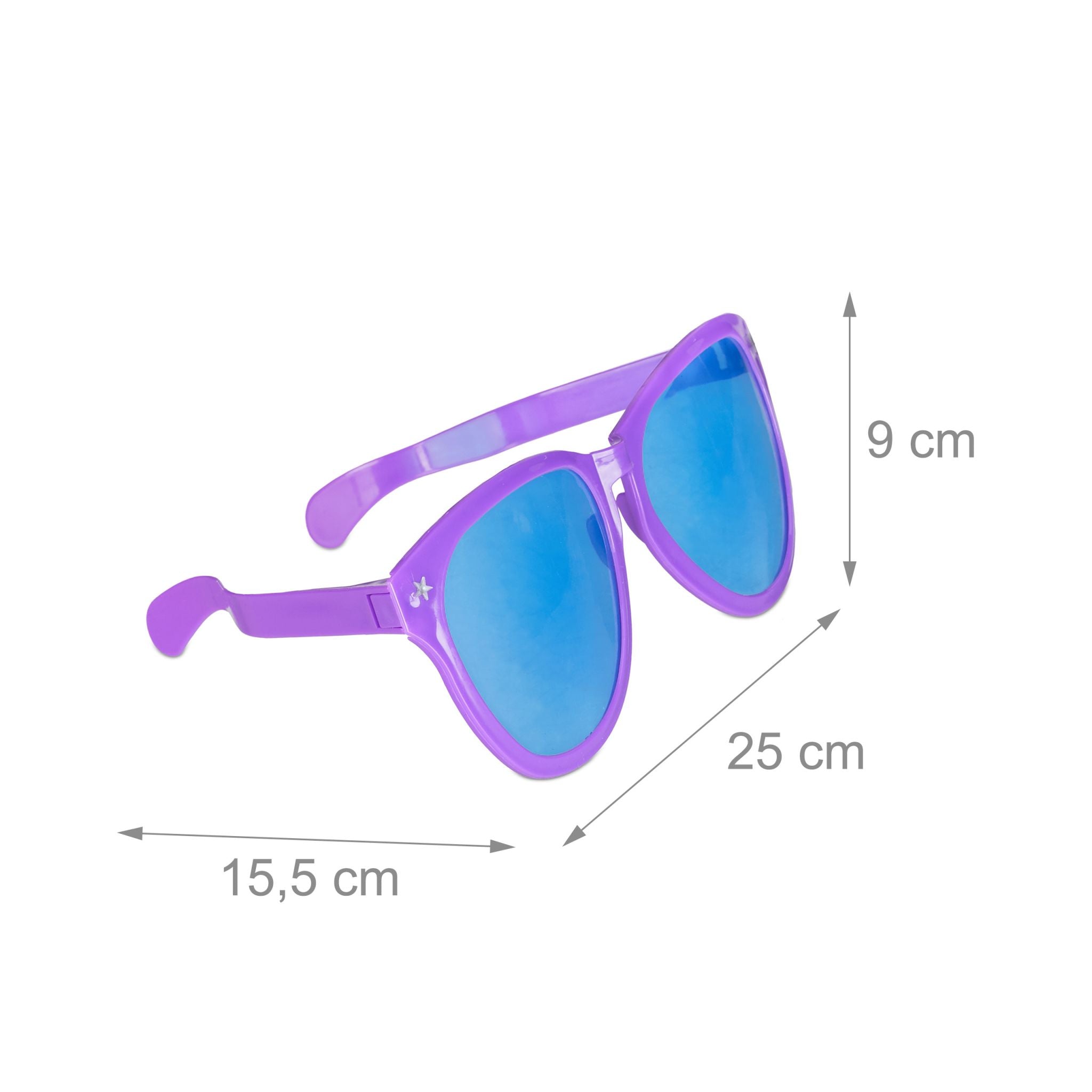 Riesenbrille Grün-Lila-Pink von Relaxdays