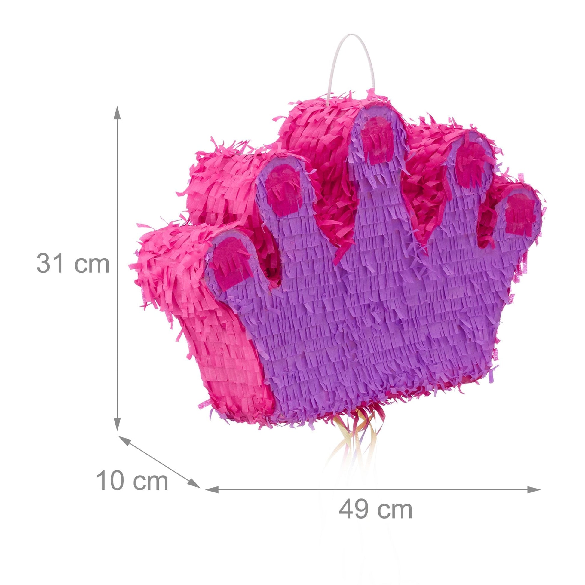 Pinata Krone Lila-Pink von Relaxdays