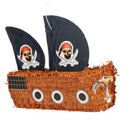 Pinata Piratenschiff Braun-Schwarz von Relaxdays