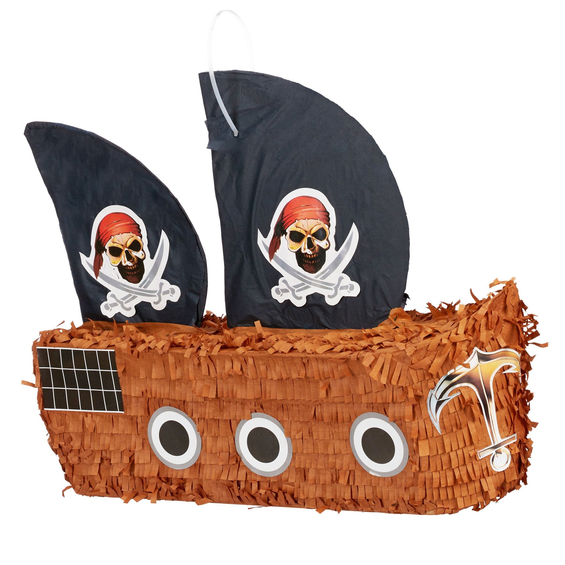 Pinata Piratenschiff Braun-Schwarz von Relaxdays