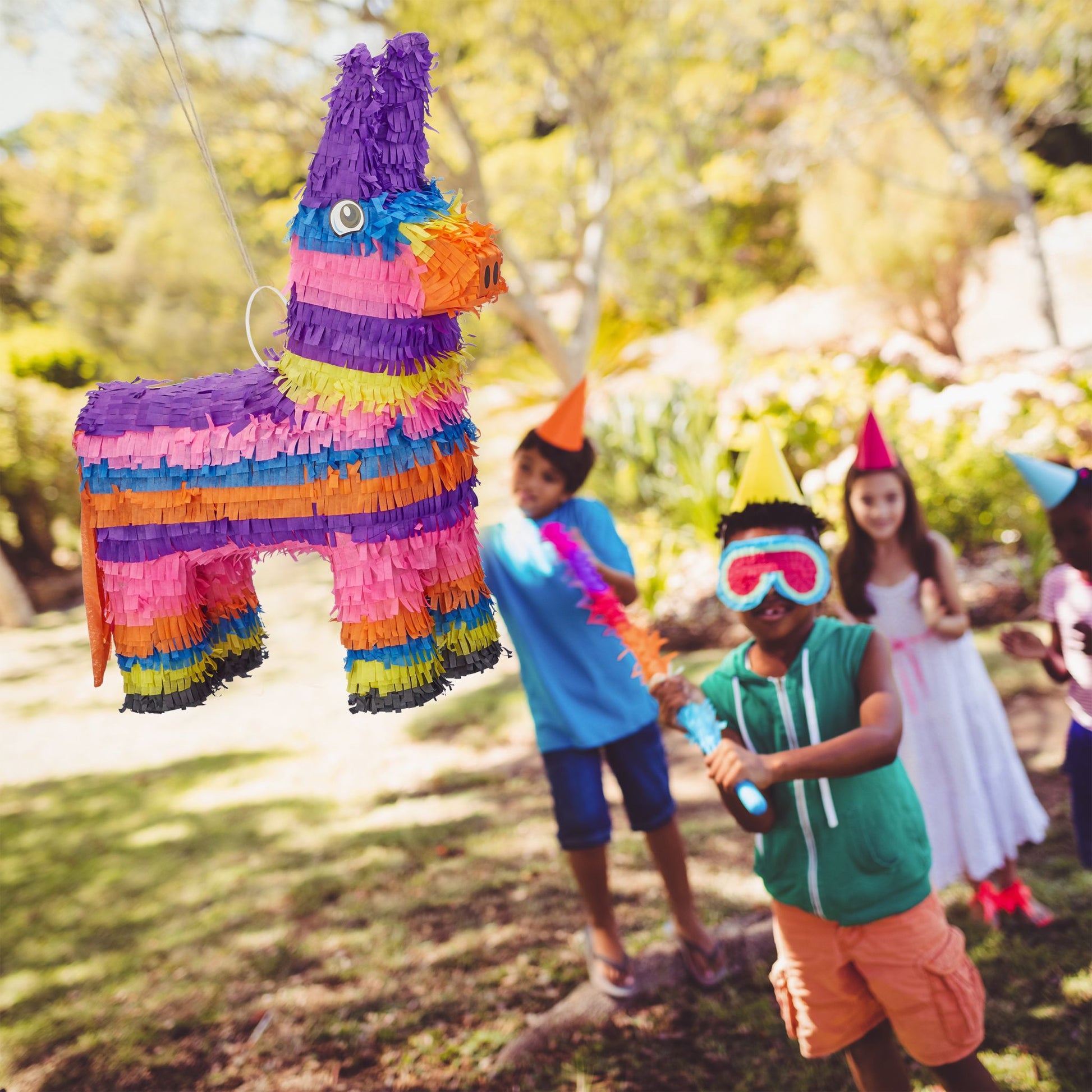 Pinata Esel Lila-Orange-Pink von Relaxdays