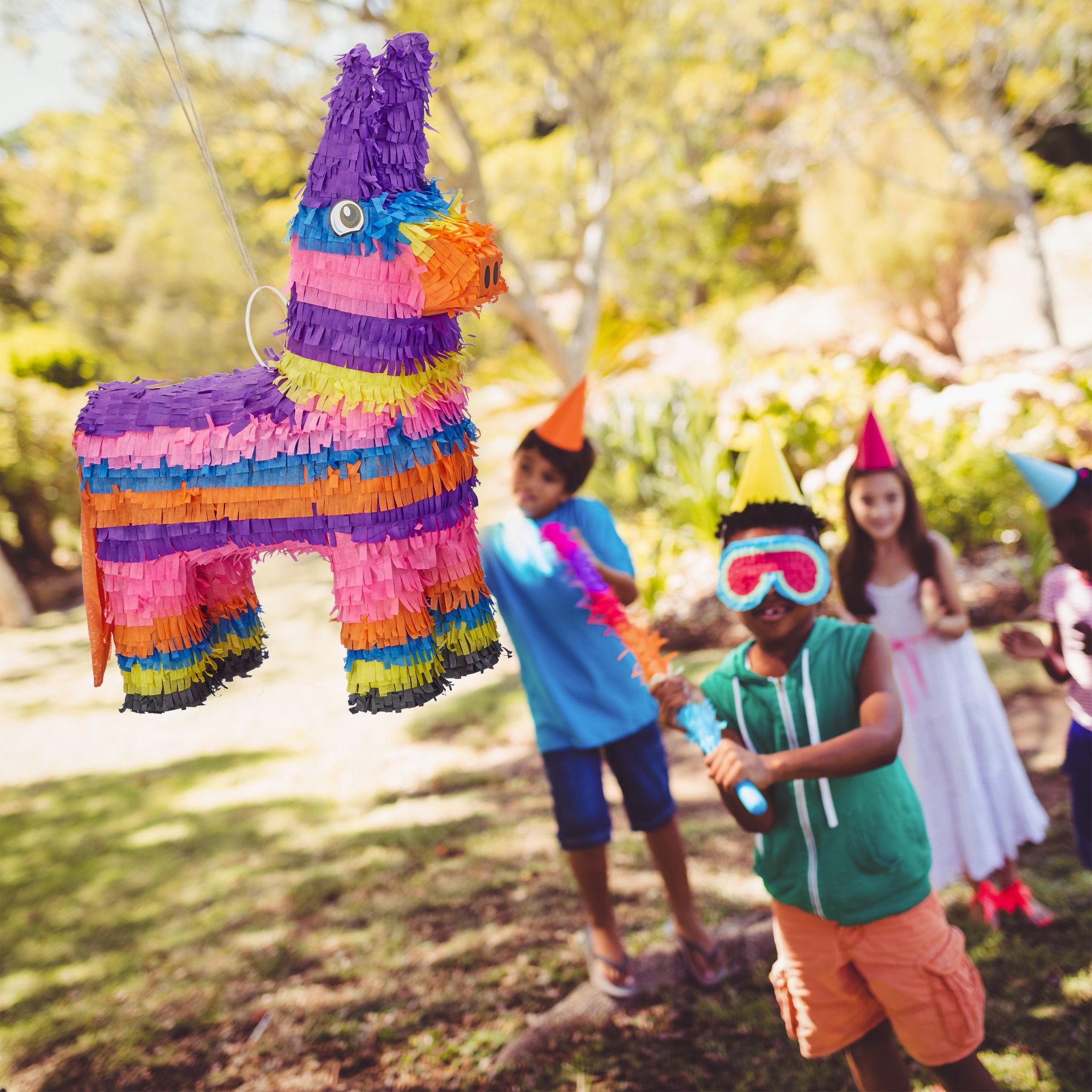 Pinata Esel Lila-Orange-Pink von Relaxdays