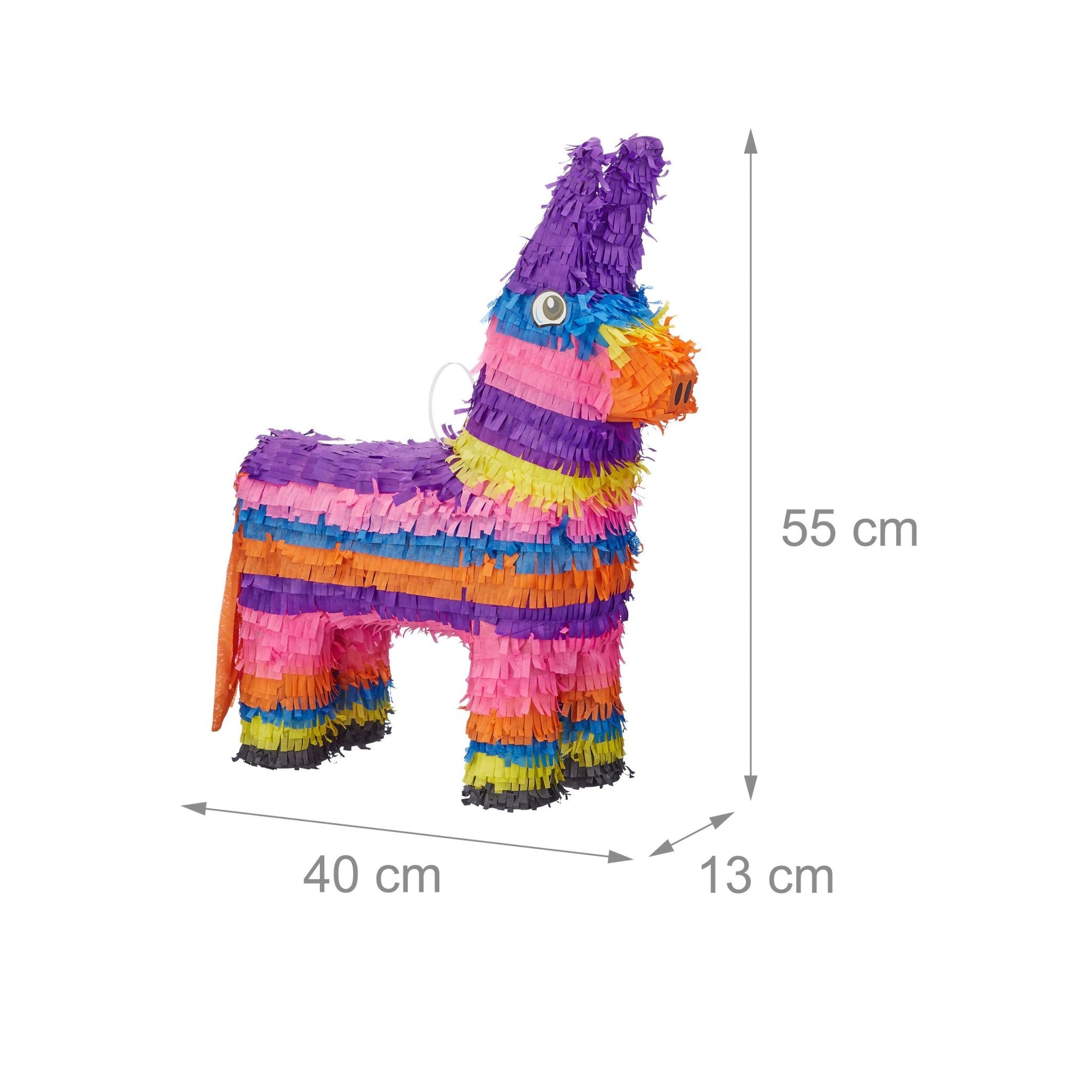 Pinata Esel Lila-Orange-Pink von Relaxdays
