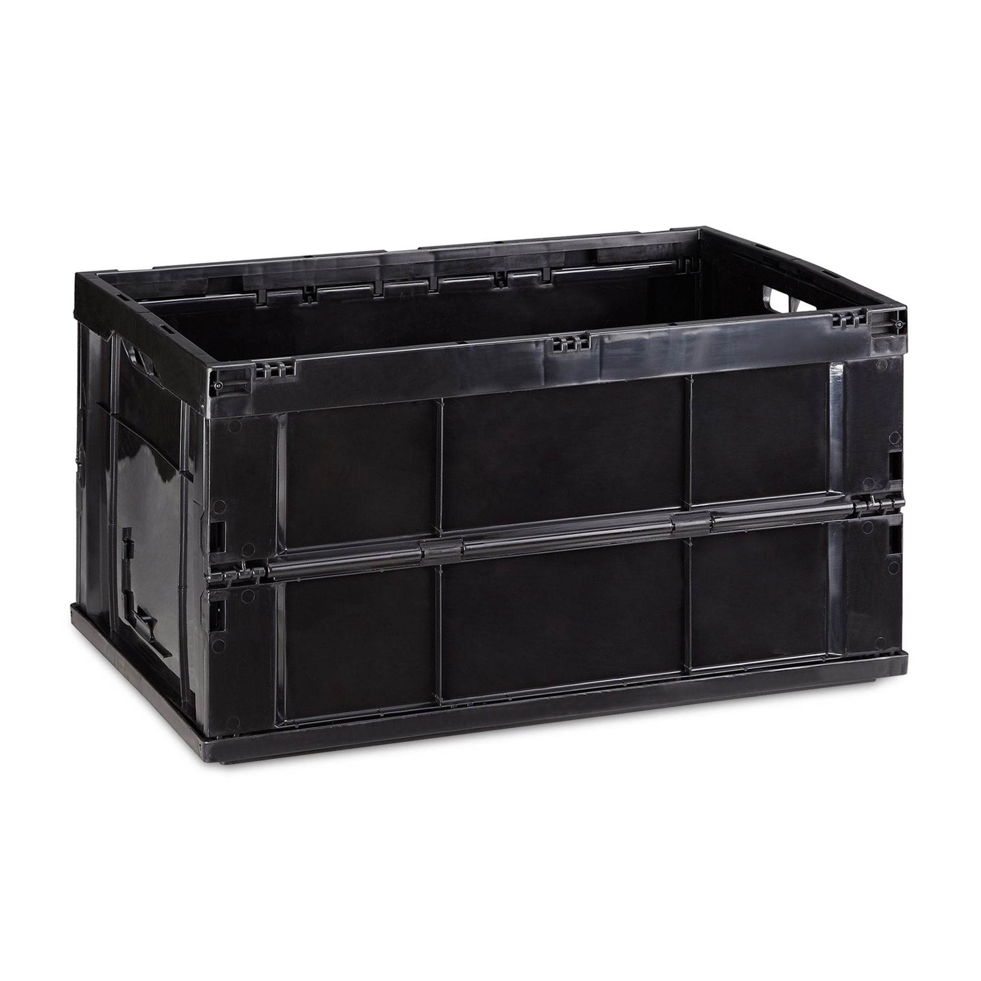 Klappbox stabil Schwarz von Relaxdays
