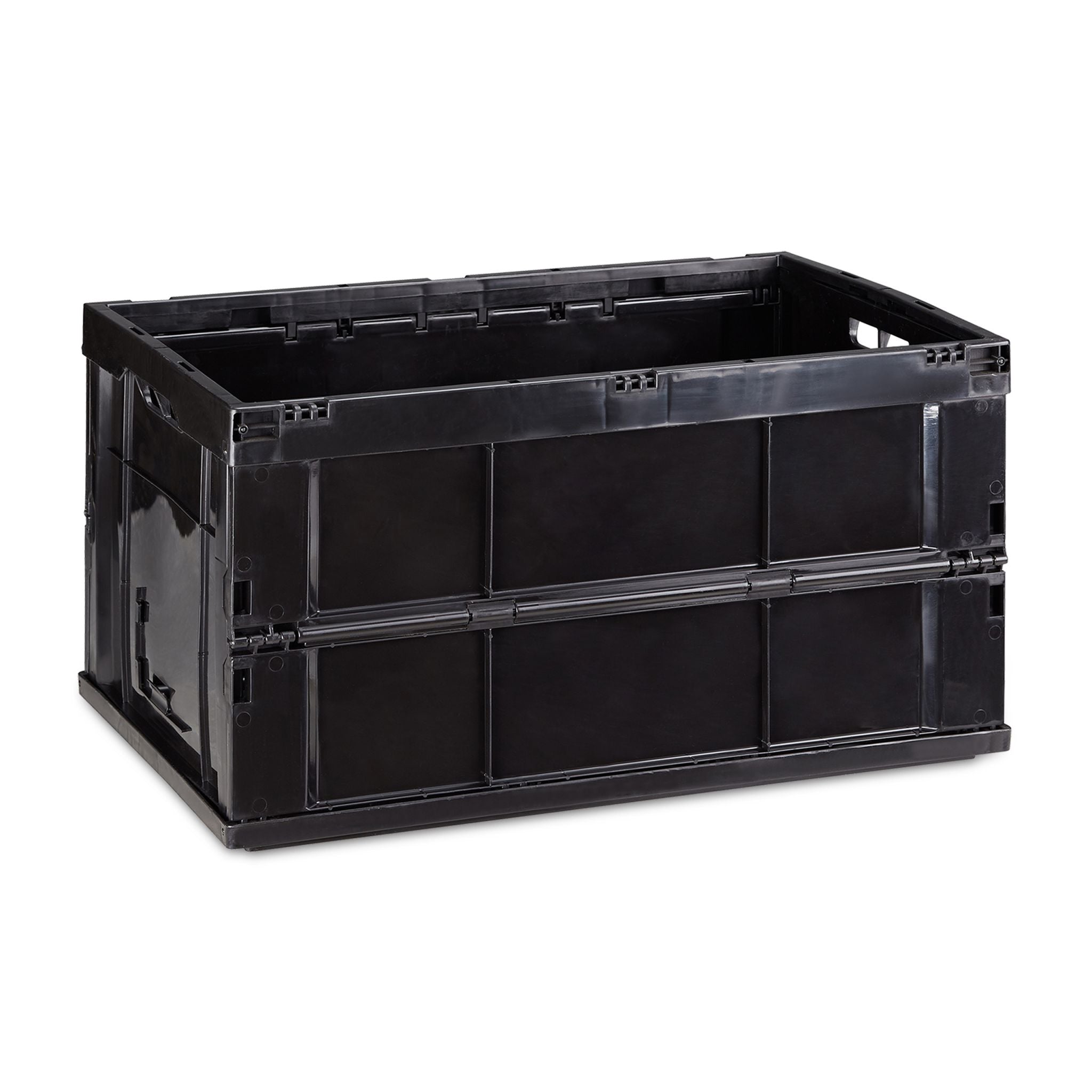 Klappbox stabil Schwarz von Relaxdays