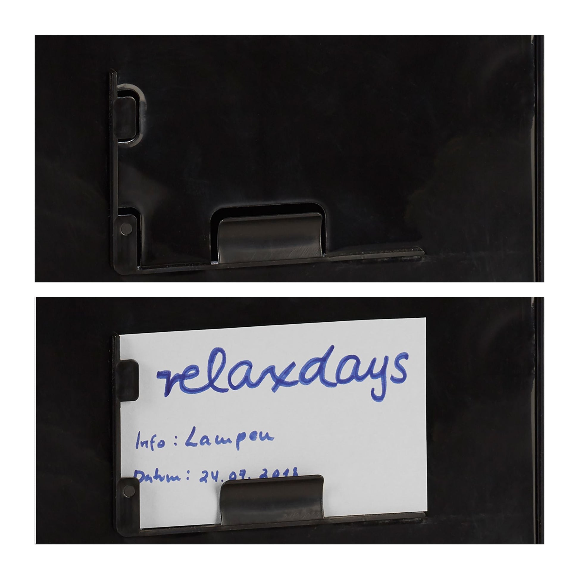 Klappbox stabil Schwarz von Relaxdays