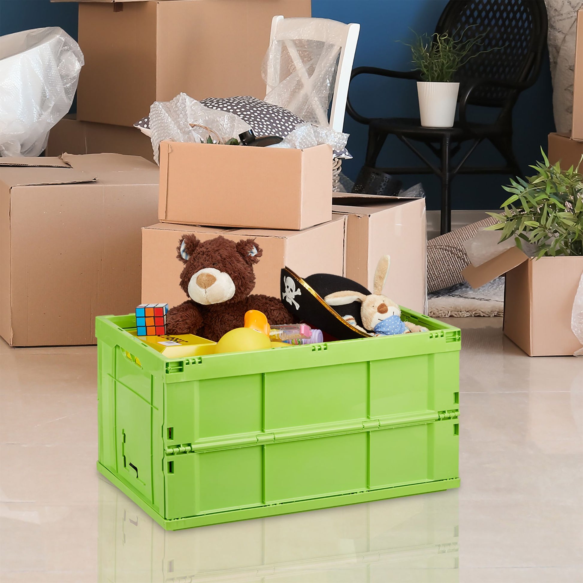 Klappbox stabil Grün von Relaxdays