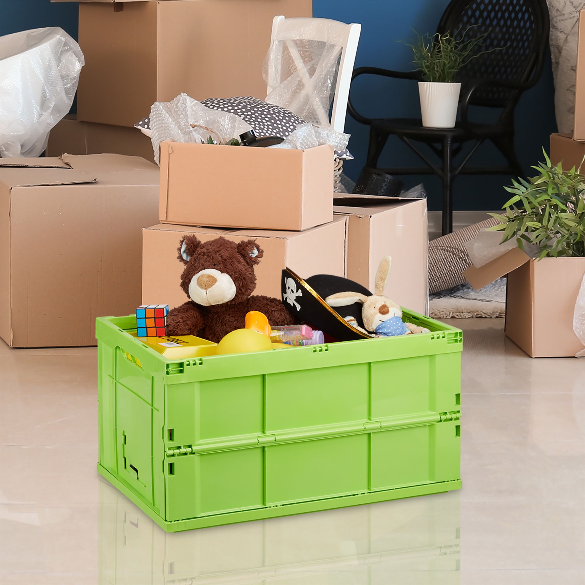 Klappbox stabil Grün von Relaxdays