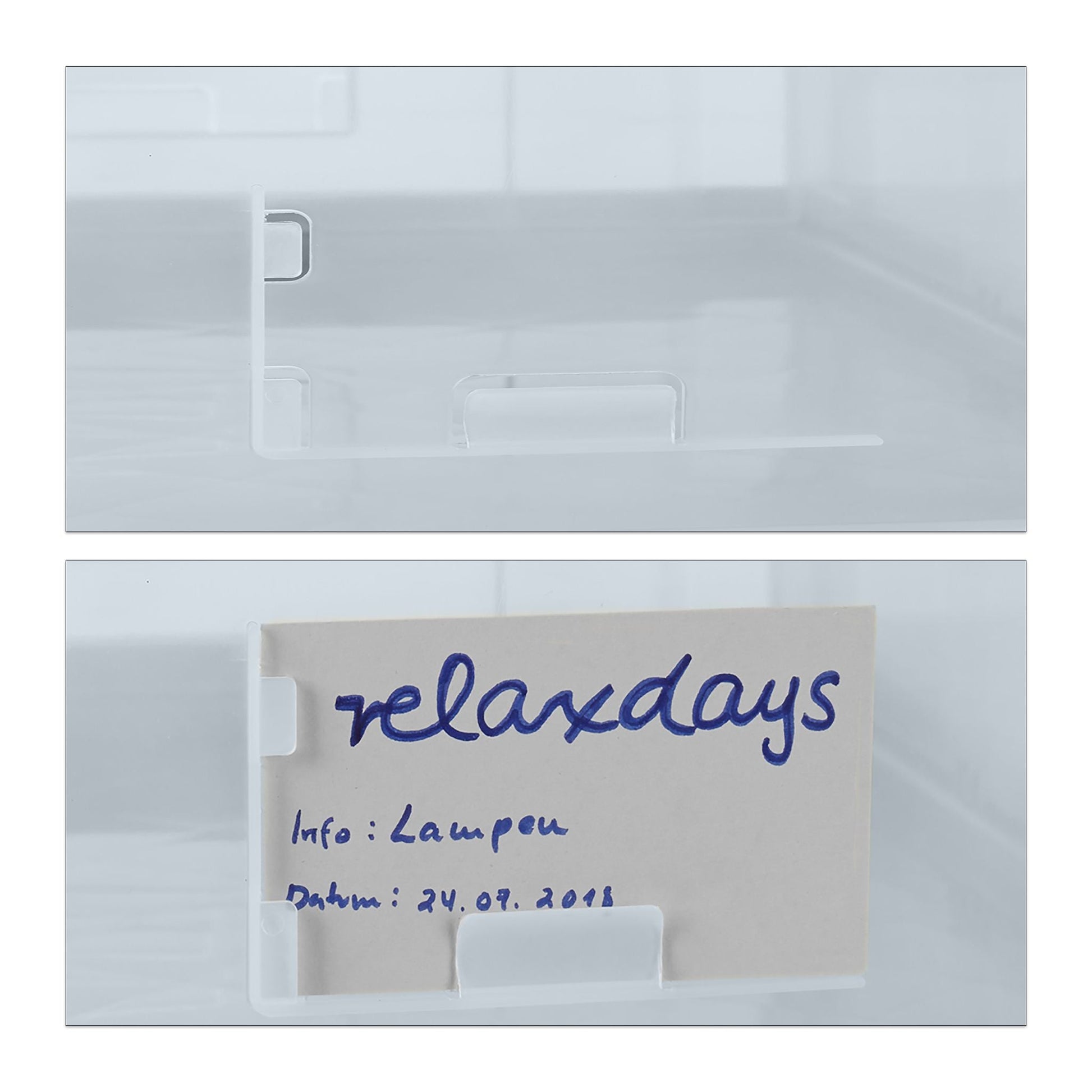 Transportbox mit Deckel Transparent-Grau von Relaxdays