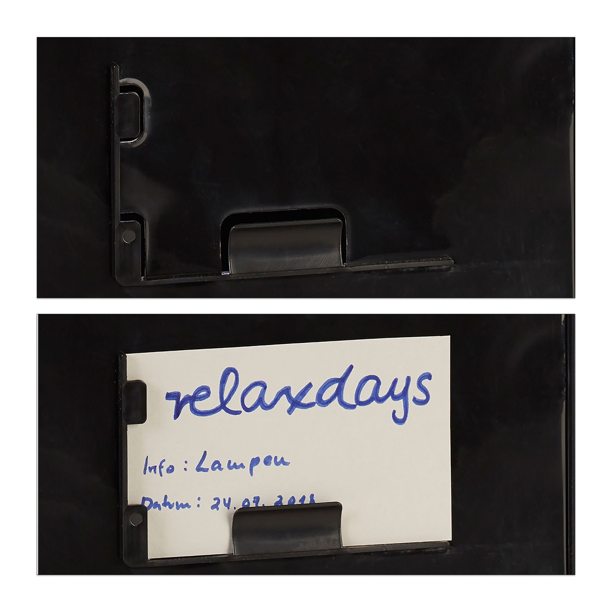 Transportbox 60L mit Deckel Schwarz von Relaxdays