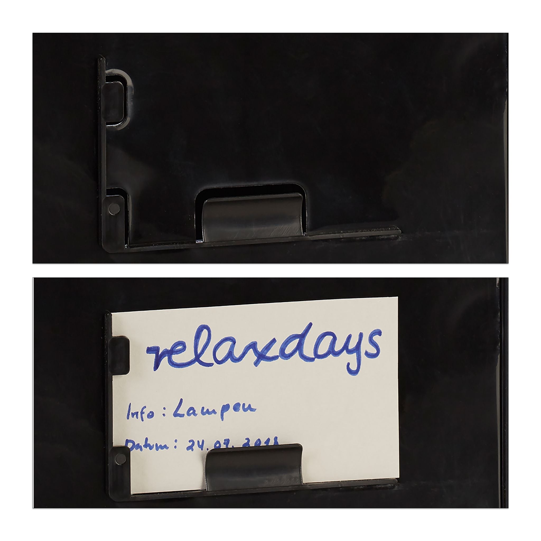 Transportbox 60L mit Deckel Schwarz von Relaxdays