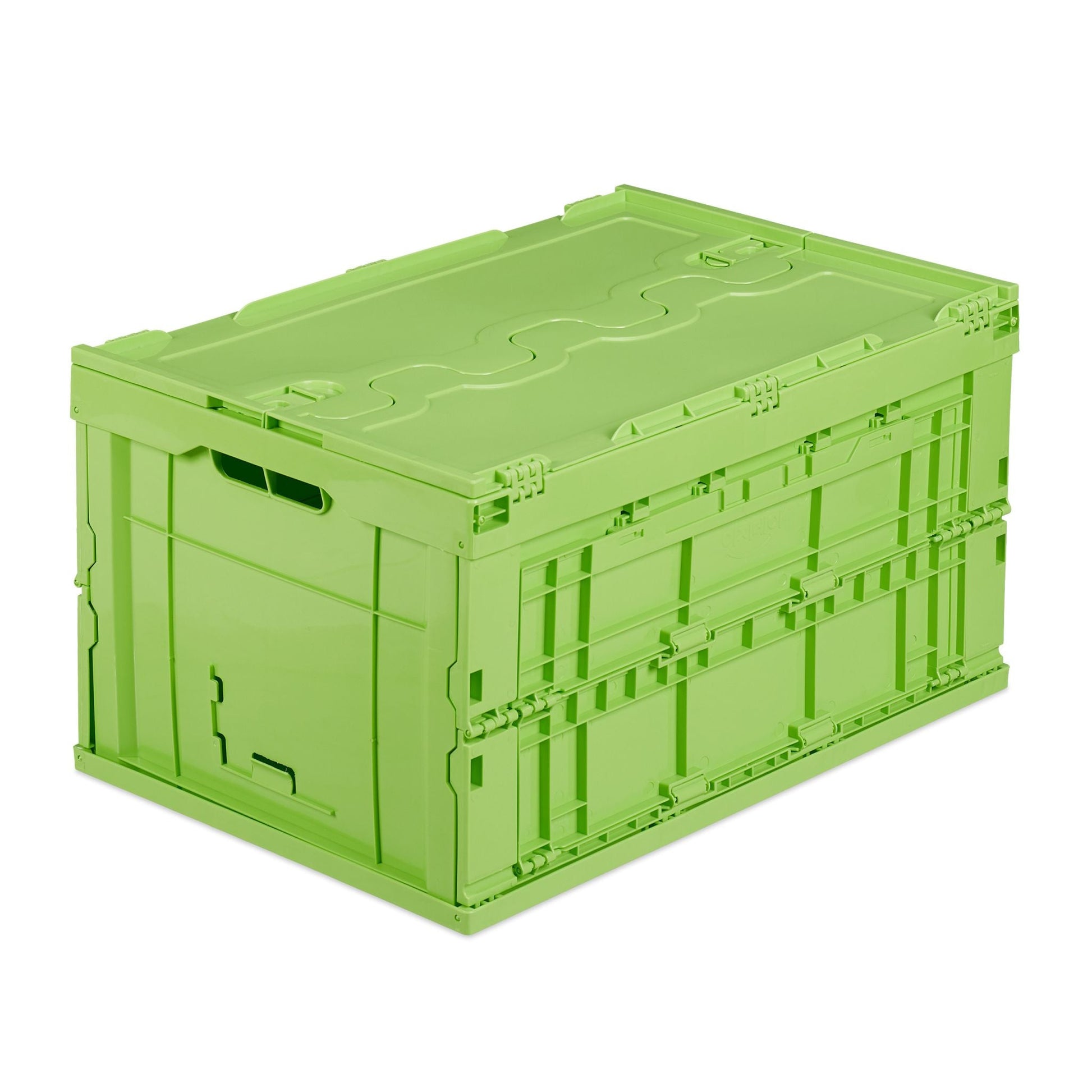 Transportbox 60L mit Deckel Grün von Relaxdays