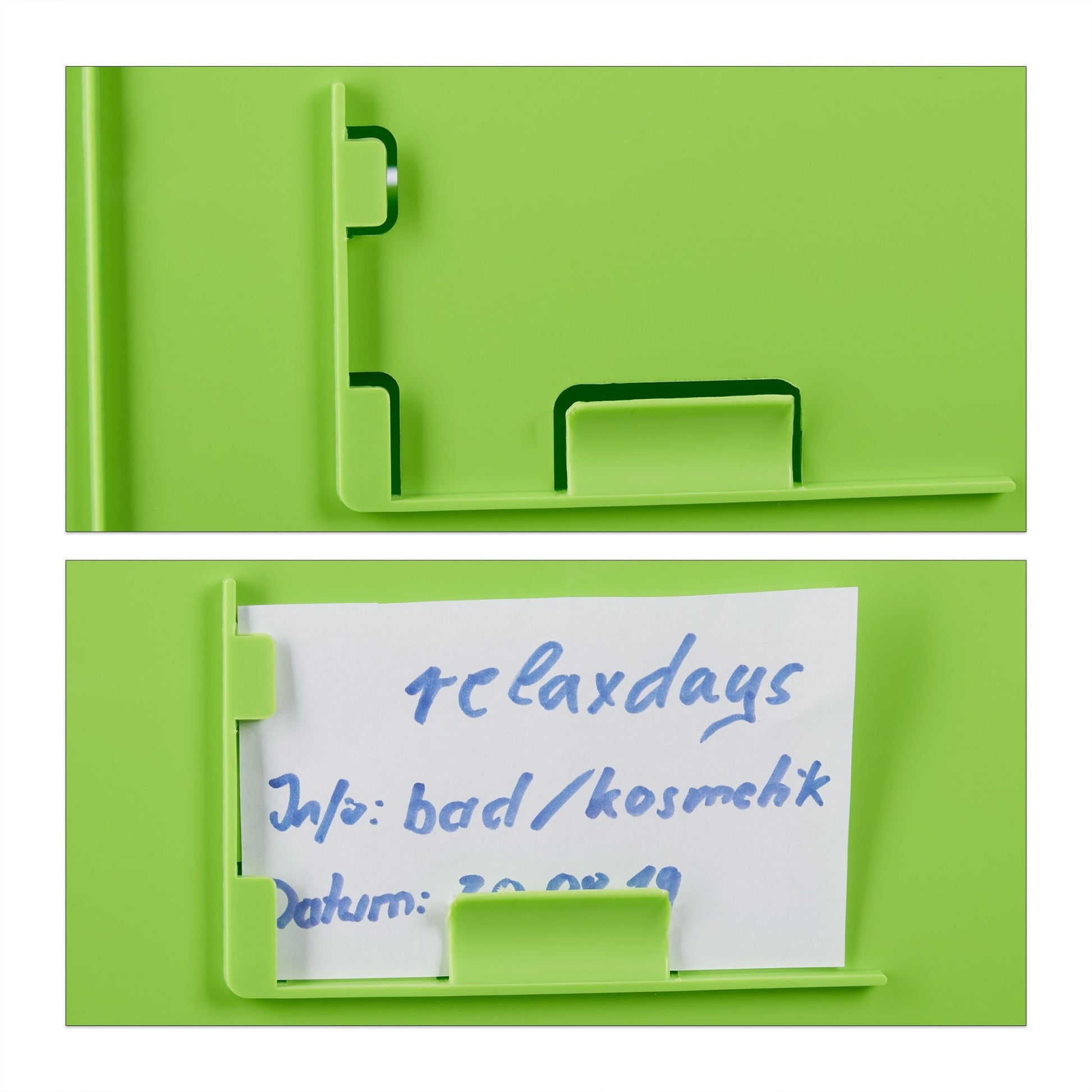 Transportbox 60L mit Deckel Grün von Relaxdays