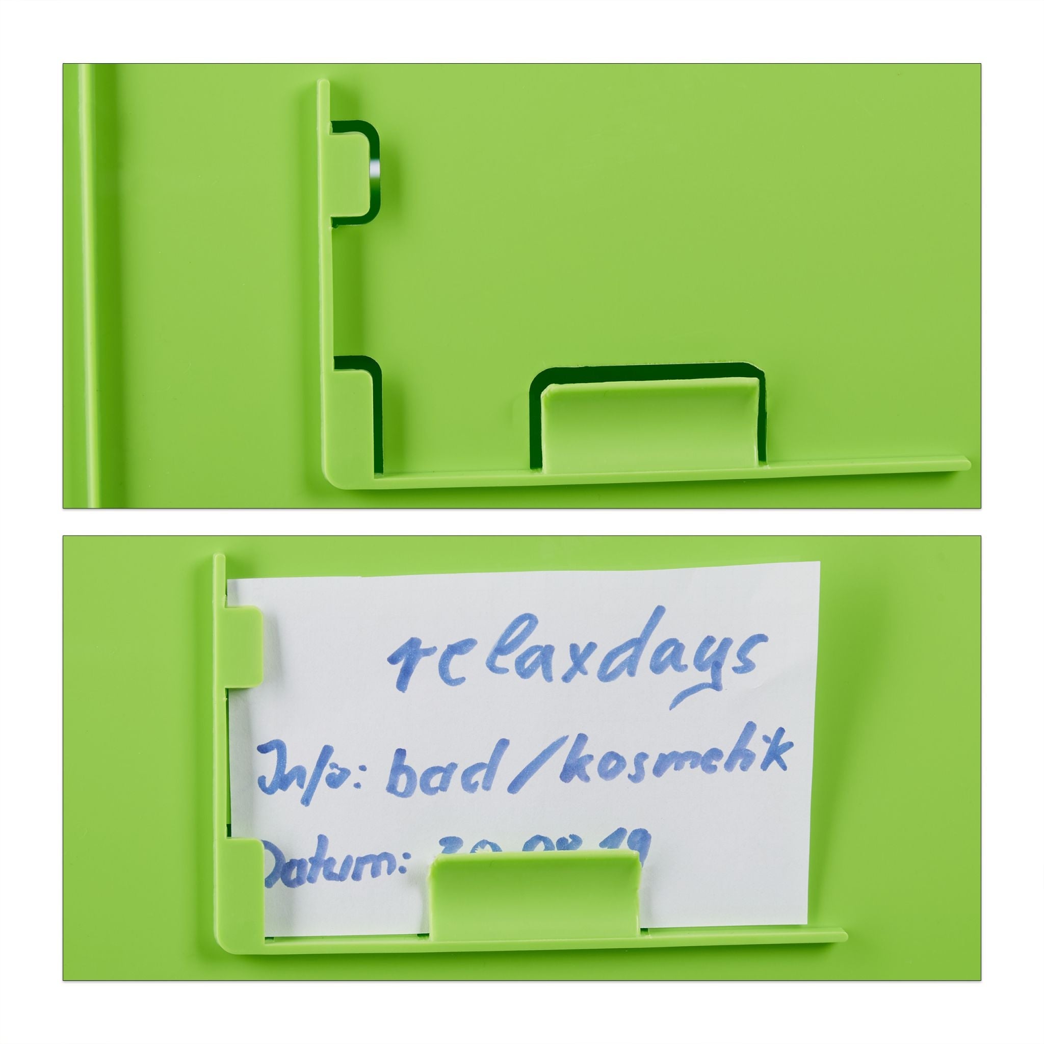 Transportbox 60L mit Deckel Grün von Relaxdays
