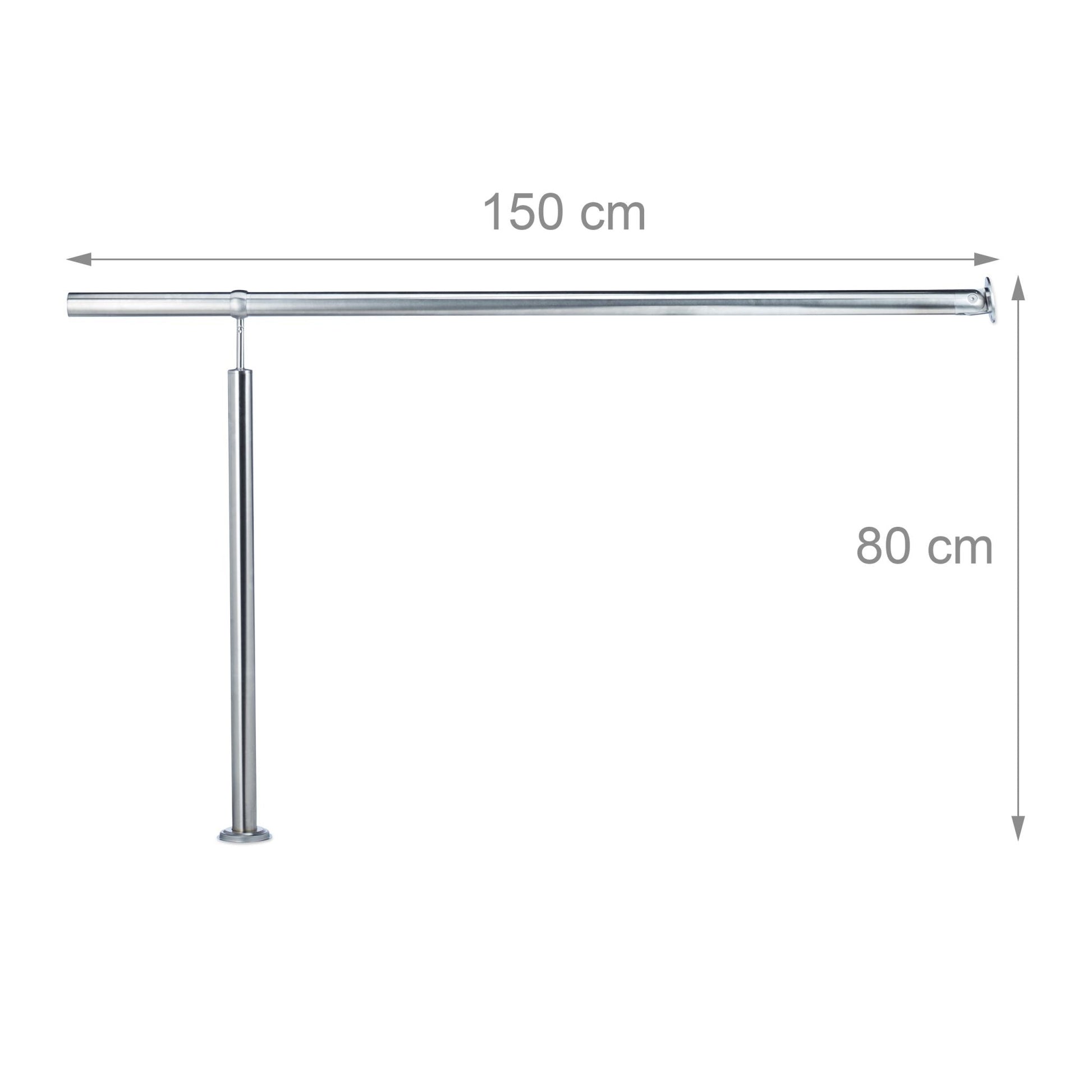 Treppengeländer Edelstahl Silber von Relaxdays