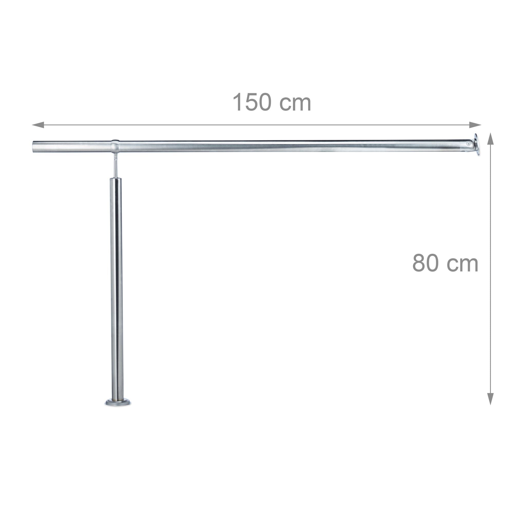 Treppengeländer Edelstahl Silber von Relaxdays