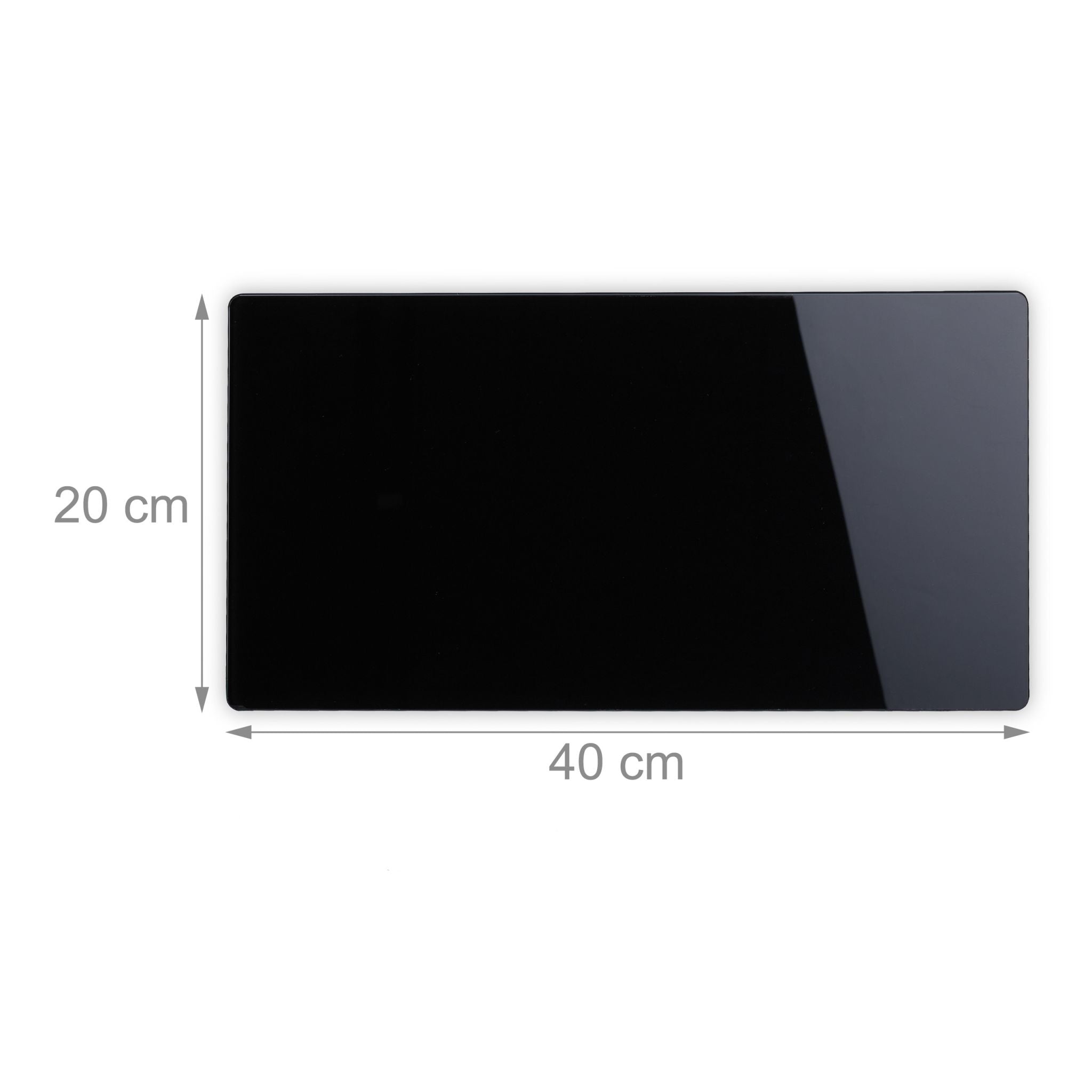 Magnettafel Glas Schwarz von Relaxdays