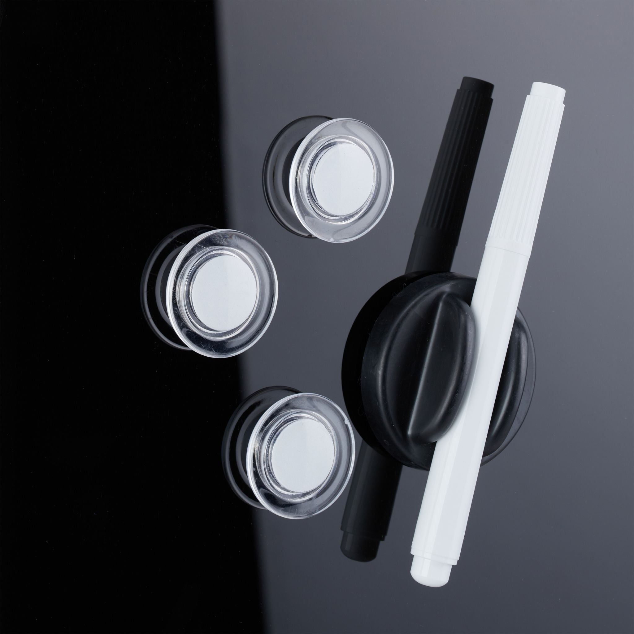Magnettafel Glas Schwarz von Relaxdays