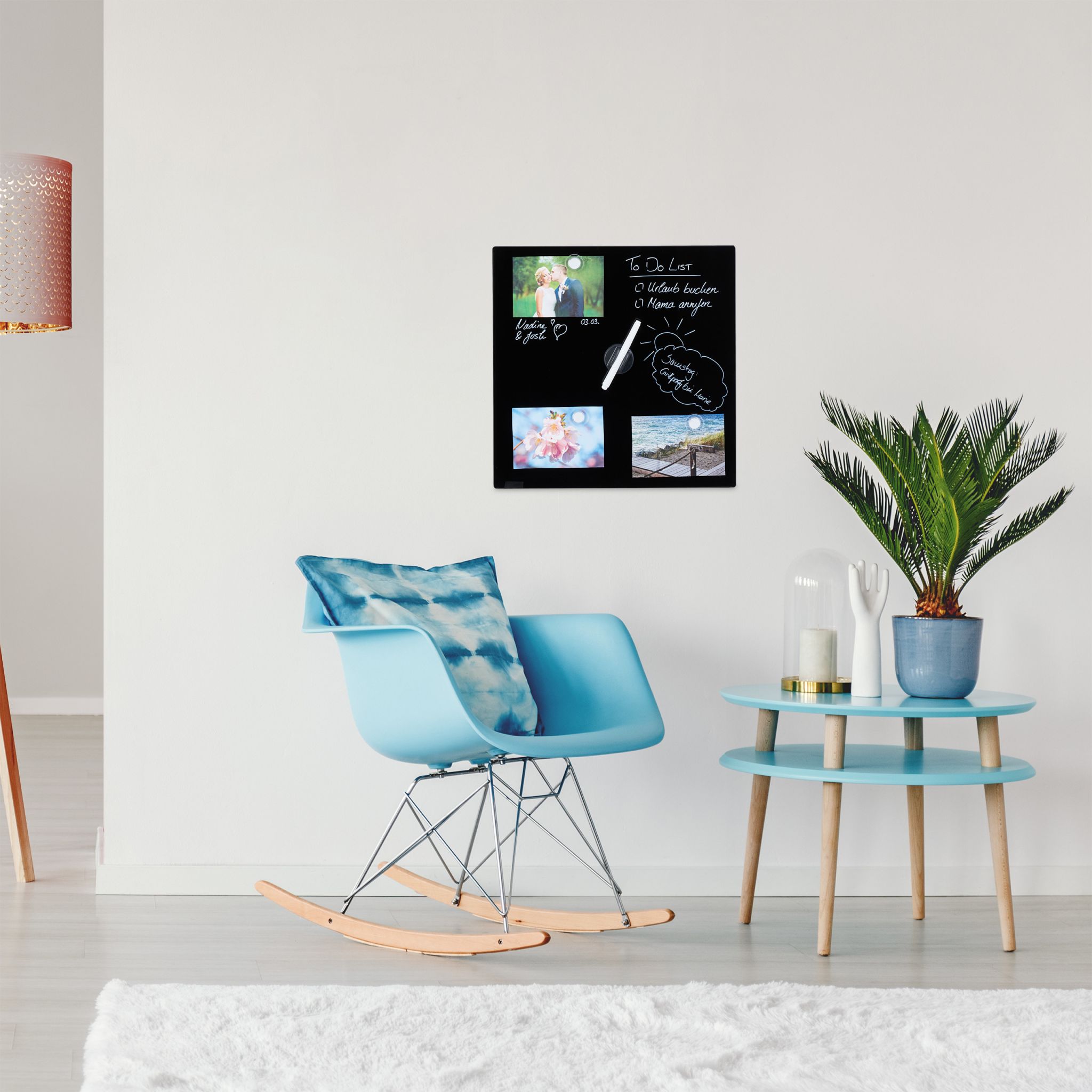 Magnettafel Glas Schwarz von Relaxdays