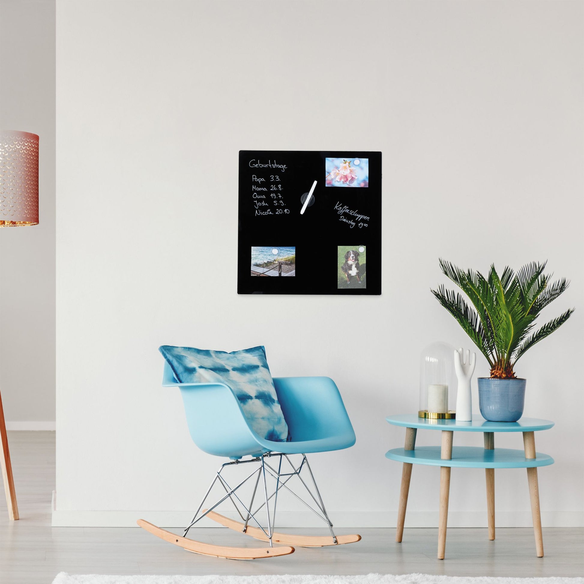 Magnettafel Glas Schwarz von Relaxdays