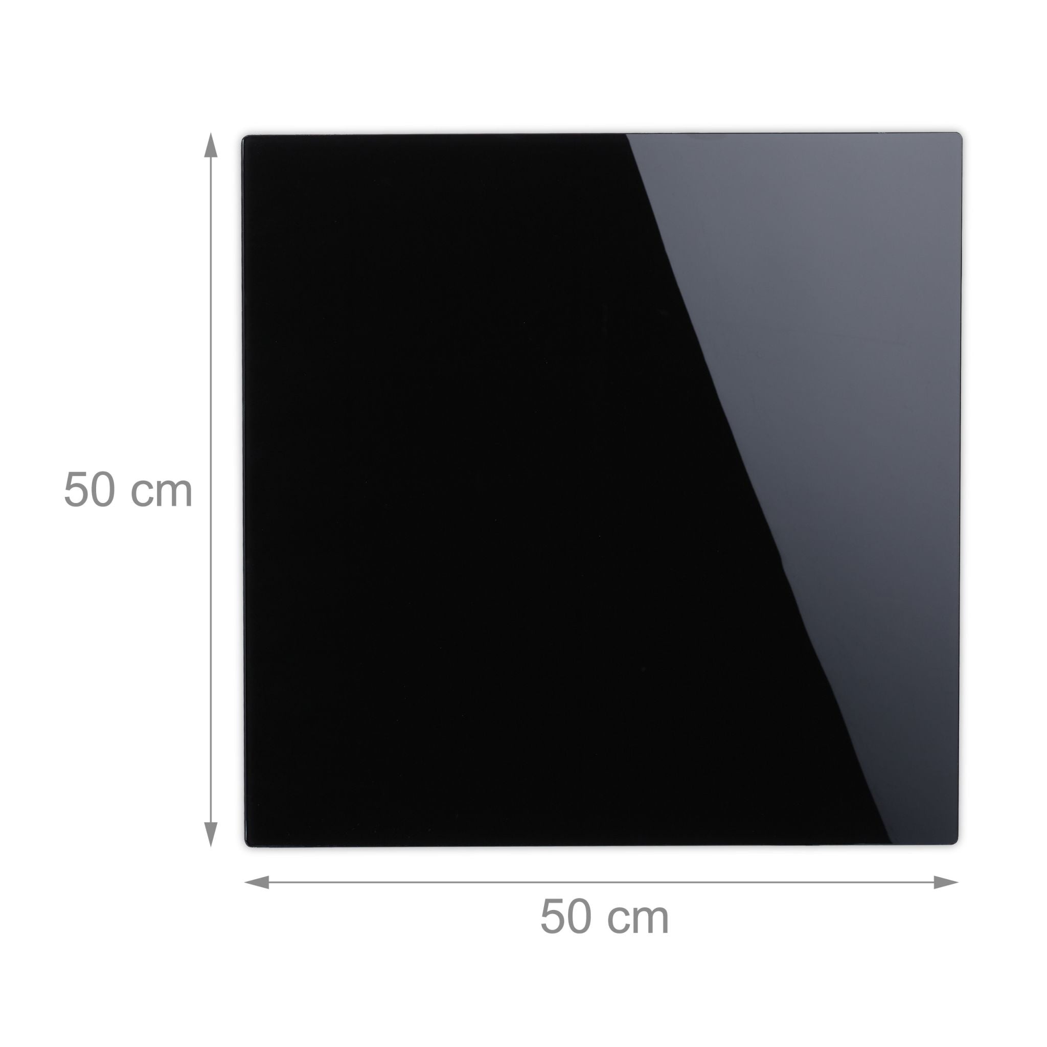 Magnettafel Glas Schwarz von Relaxdays
