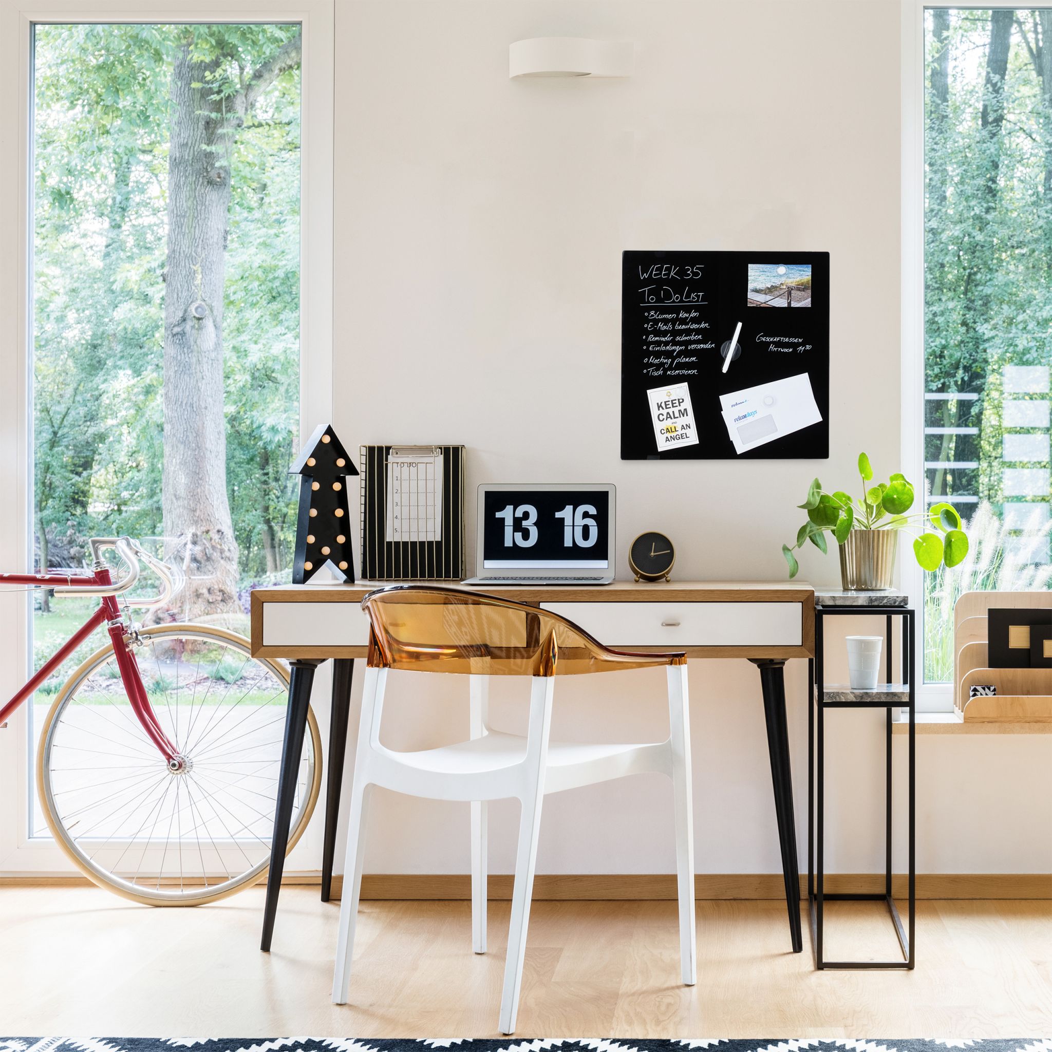 Magnettafel Glas Schwarz von Relaxdays