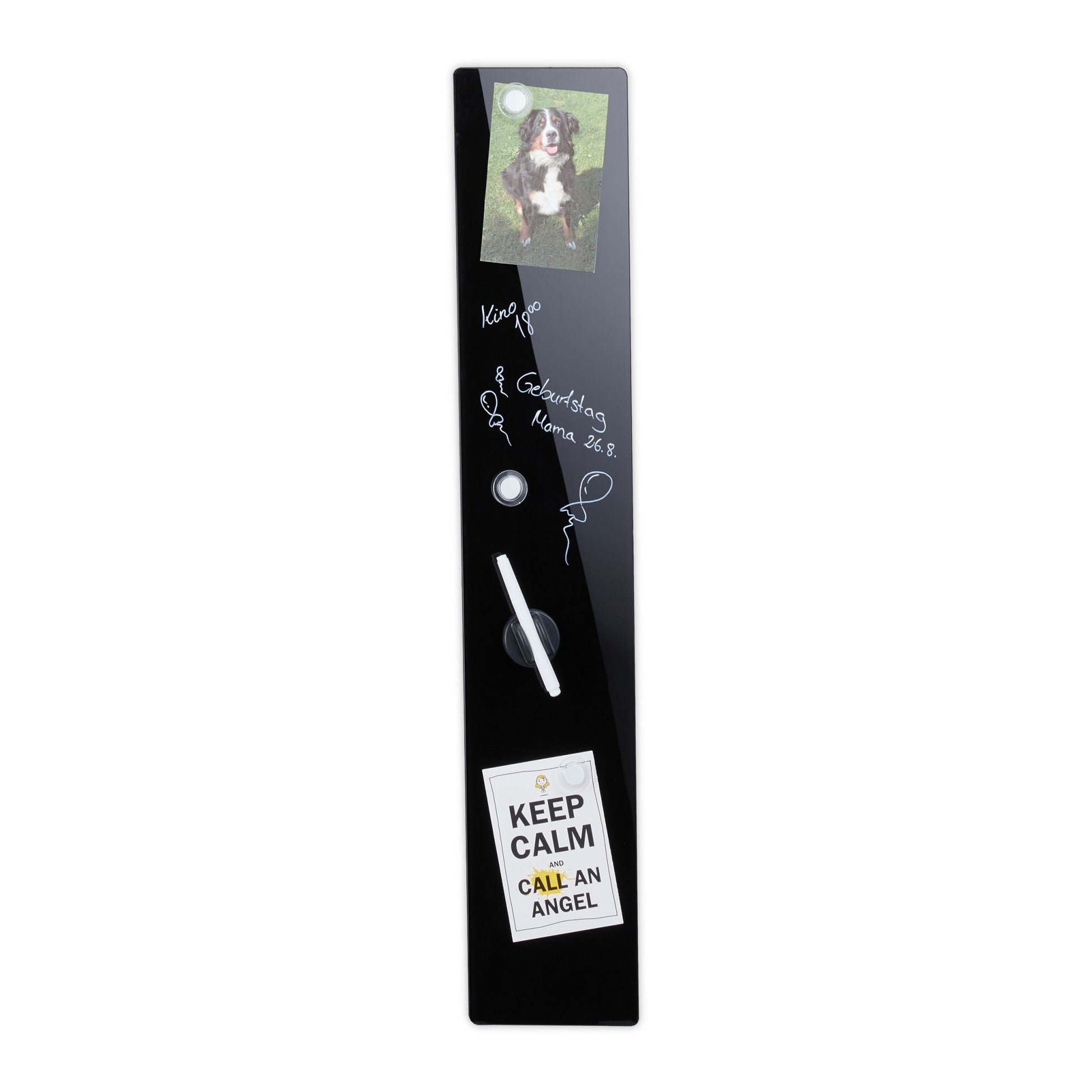 Magnettafel Glas Schwarz von Relaxdays