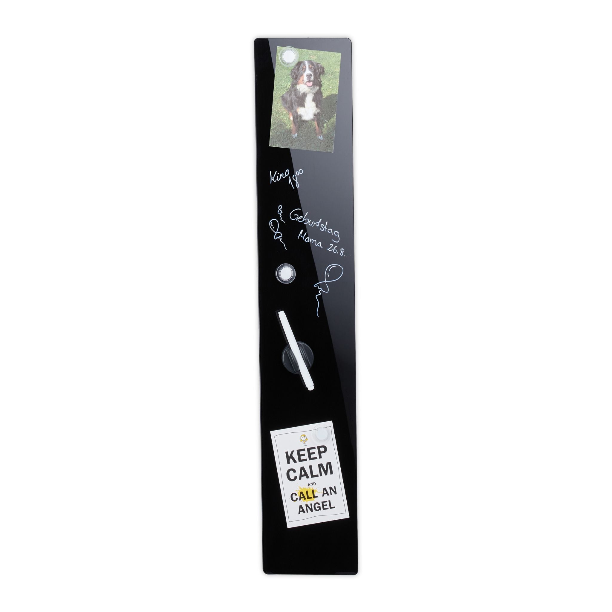 Magnettafel Glas Schwarz von Relaxdays