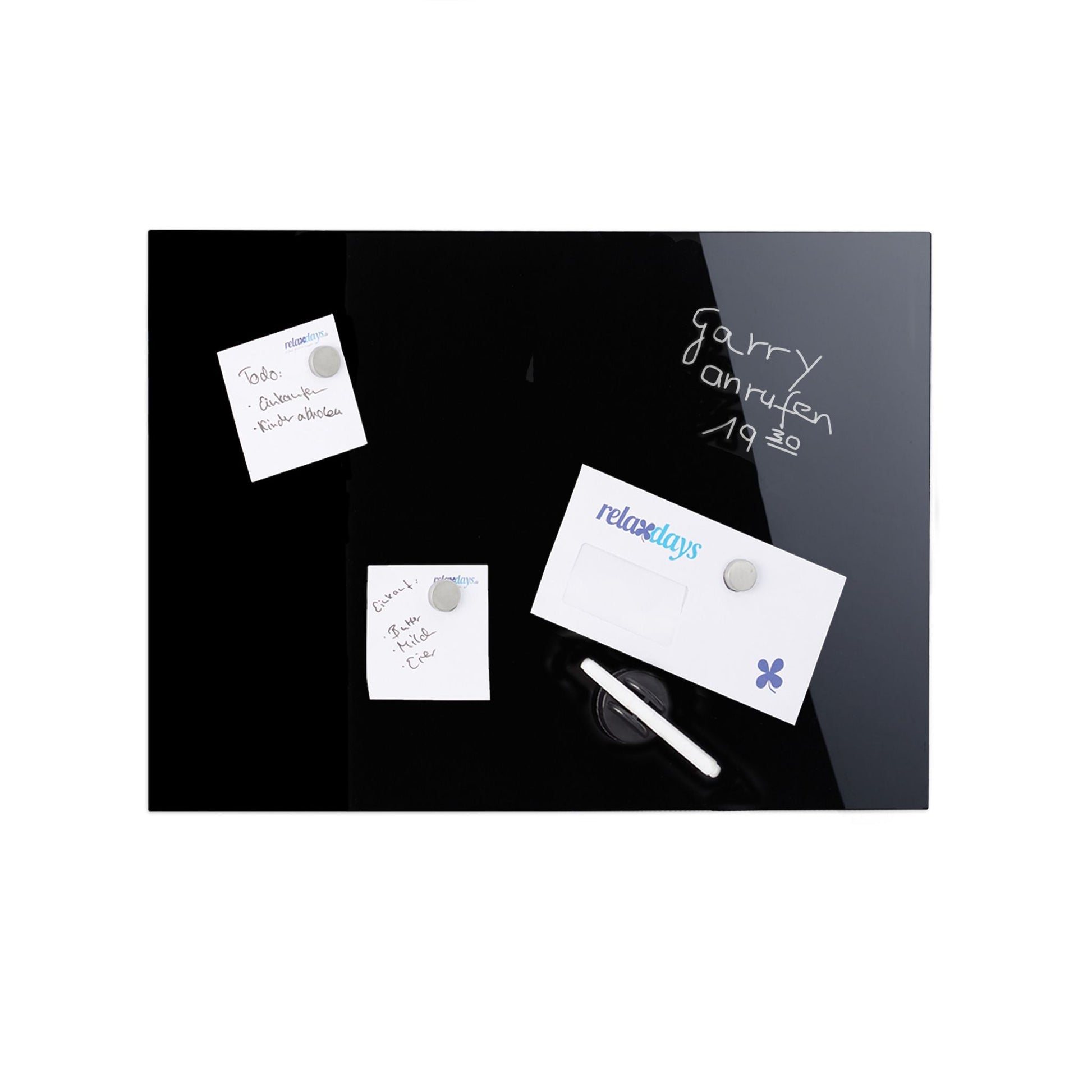 Magnettafel Glas Schwarz von Relaxdays