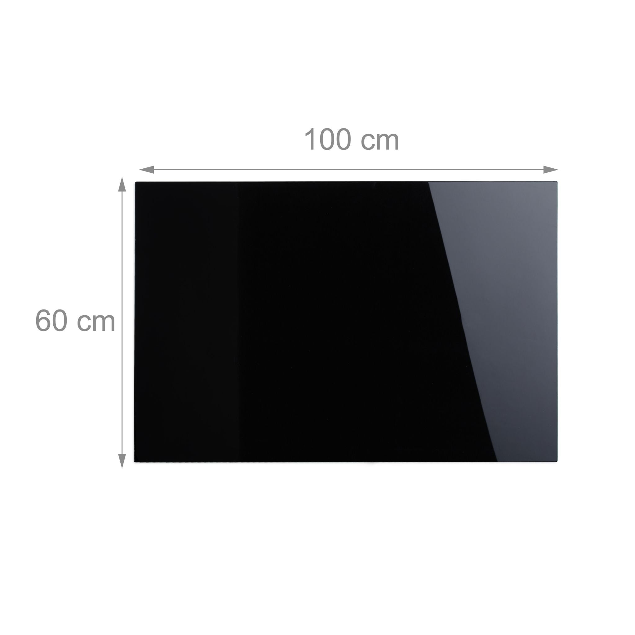 Magnettafel Glas Schwarz von Relaxdays