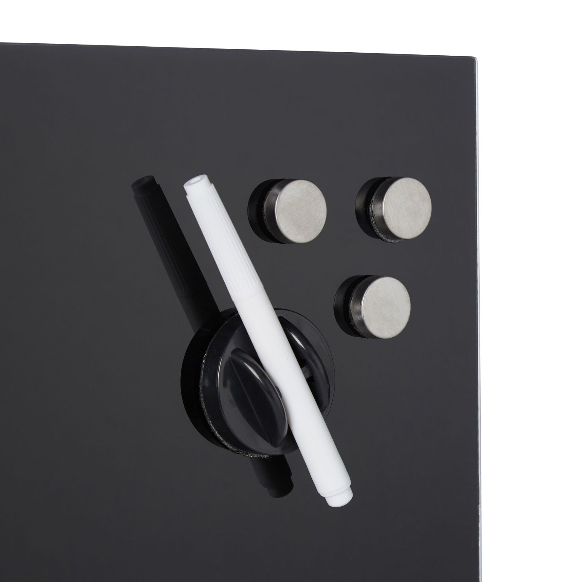 Magnettafel Glas Schwarz von Relaxdays