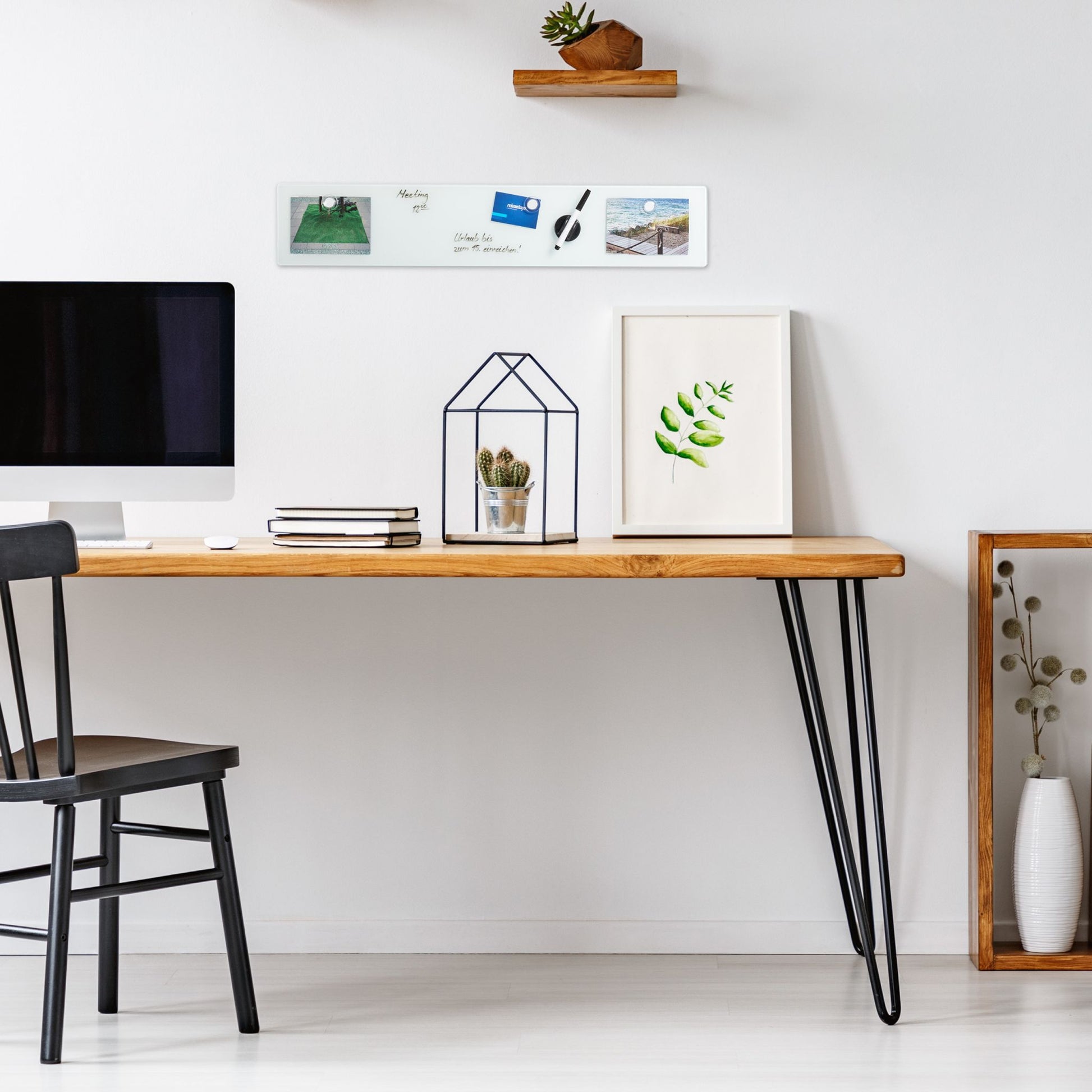 Glas-Magnetboard Weiss von Relaxdays