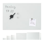 Glas-Magnetboard Weiss Weiss von Relaxdays