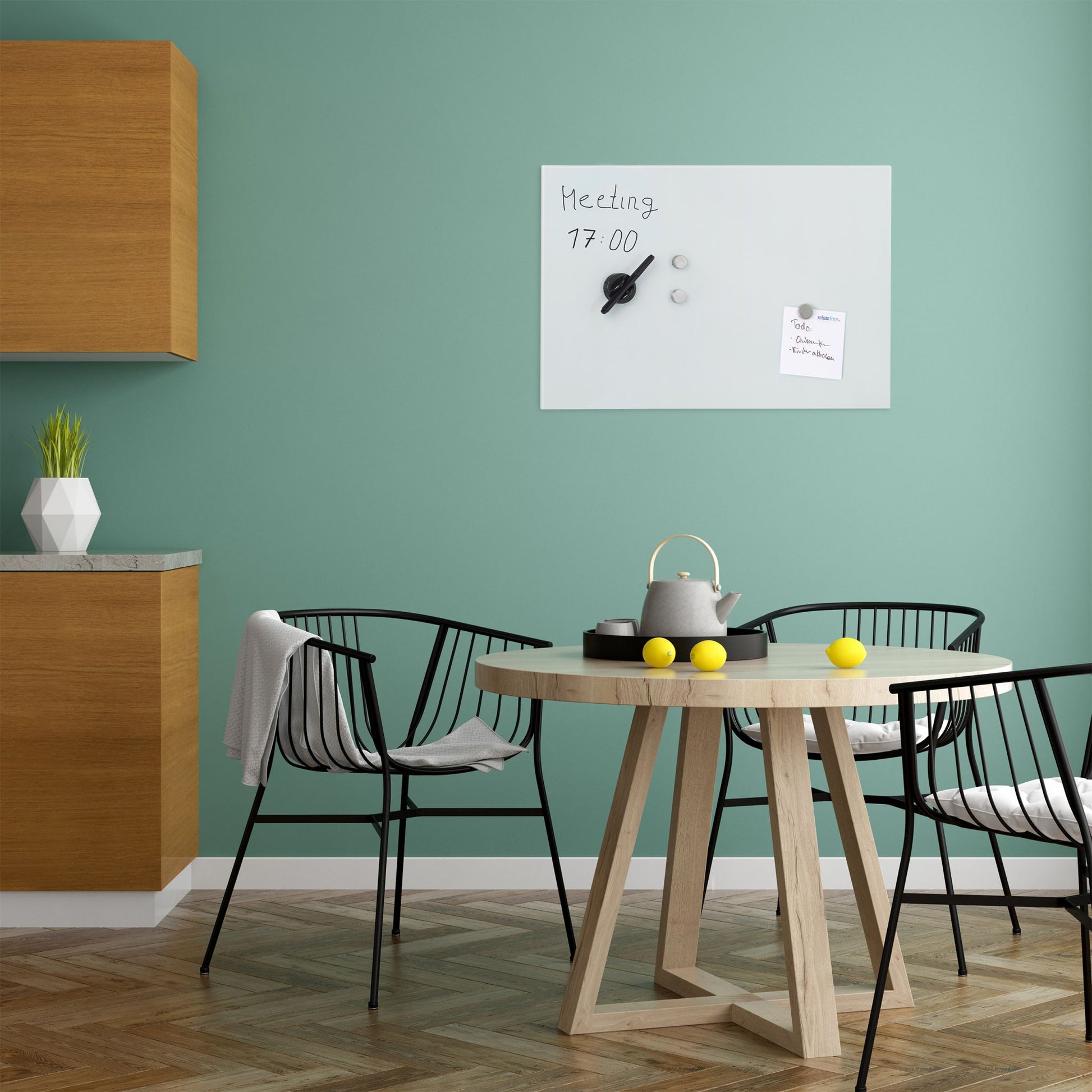 Glas-Magnetboard Weiss Weiss von Relaxdays