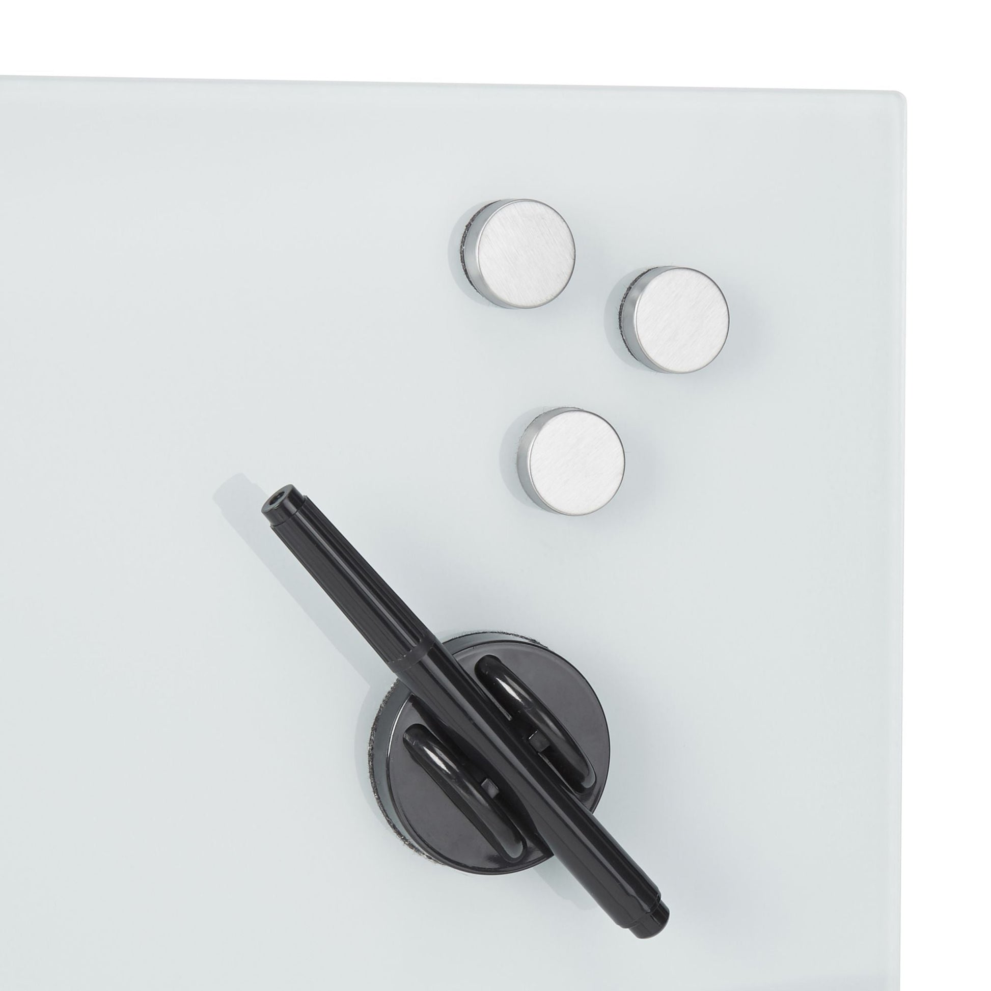 Glas-Magnetboard Weiss Weiss von Relaxdays
