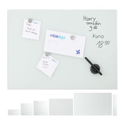 Glas-Magnetboard Weiss Weiss von Relaxdays