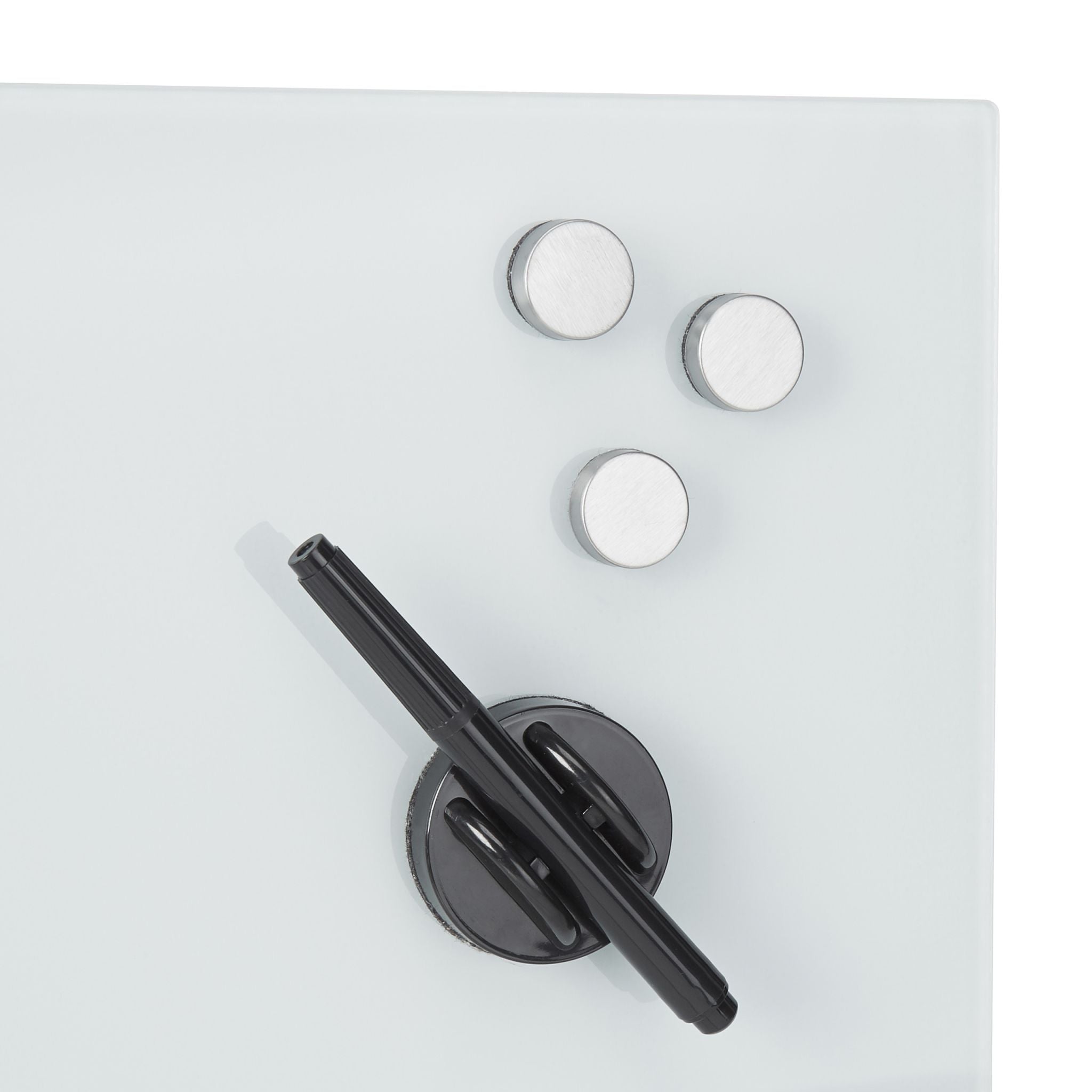Glas-Magnetboard Weiss Weiss von Relaxdays